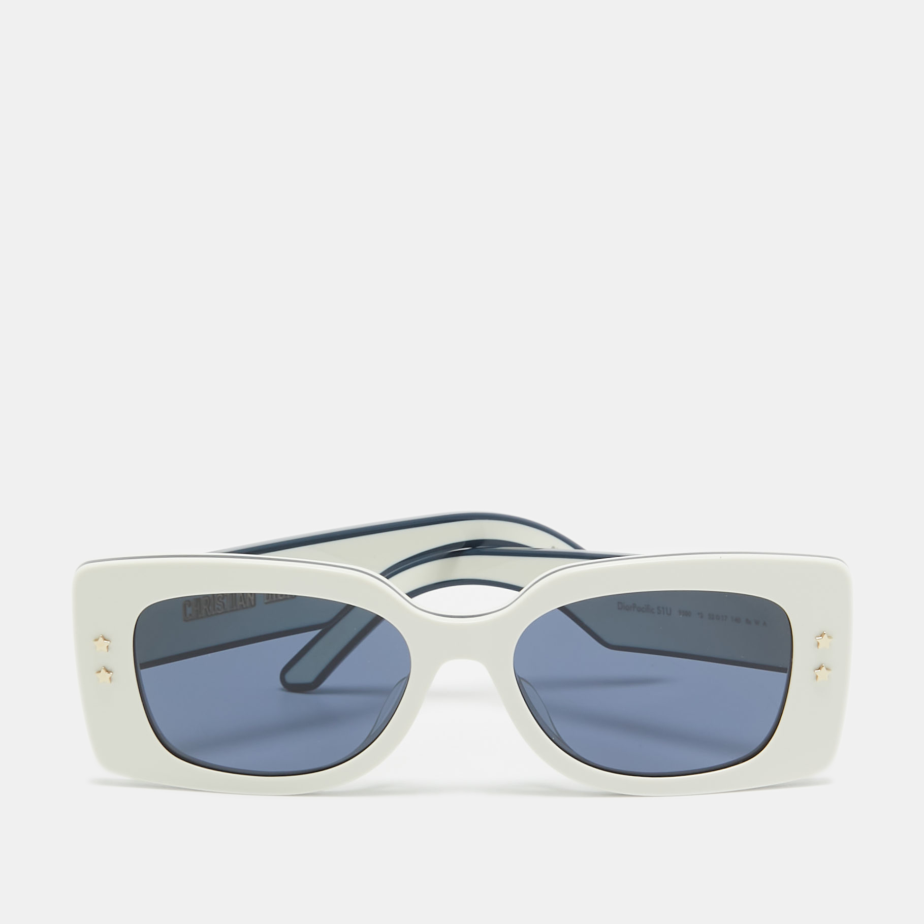 

Dior White/Blue Dior Pacific S1U Oval Sunglasses