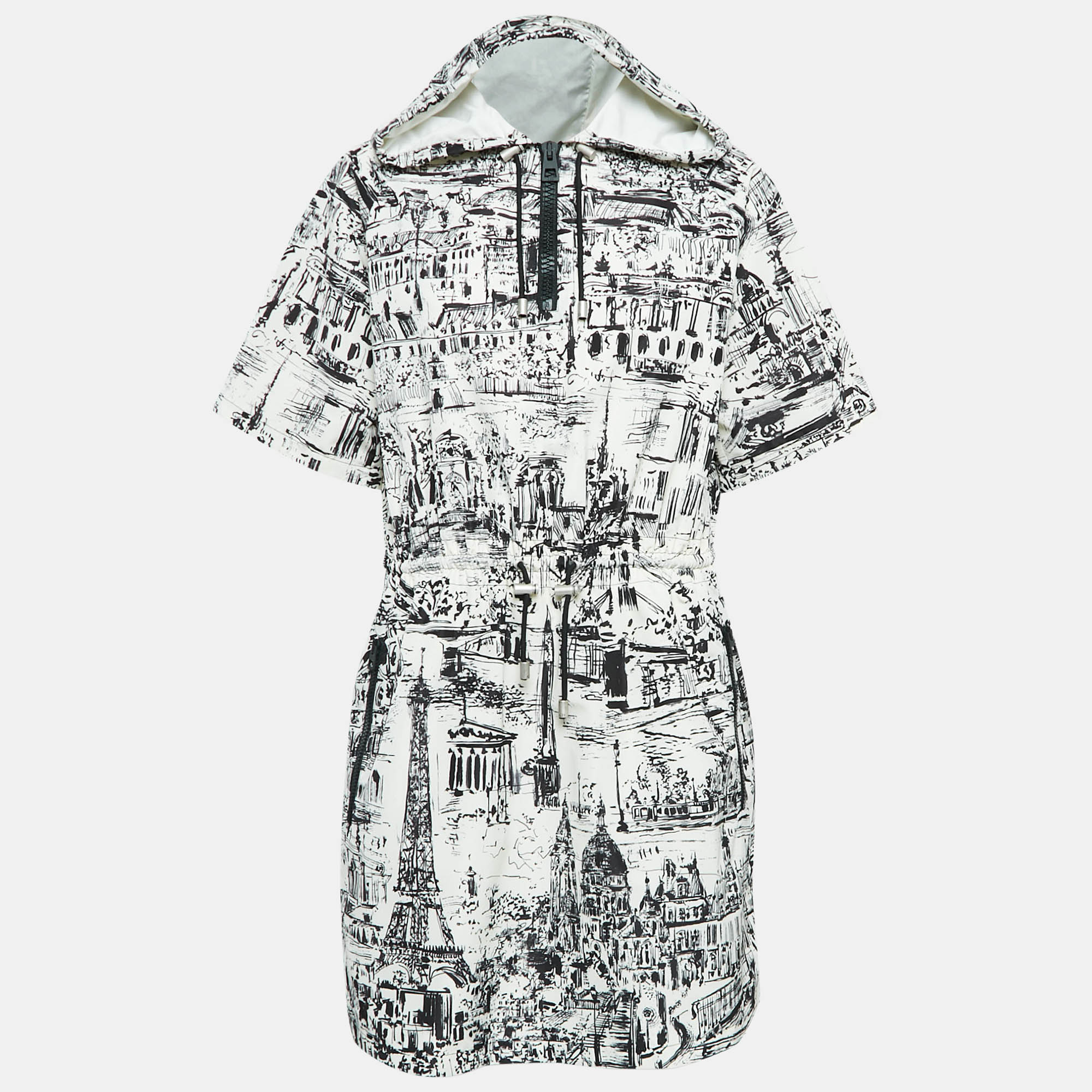 

Christian Dior White Printed Synthetic Romper Mini Dress L