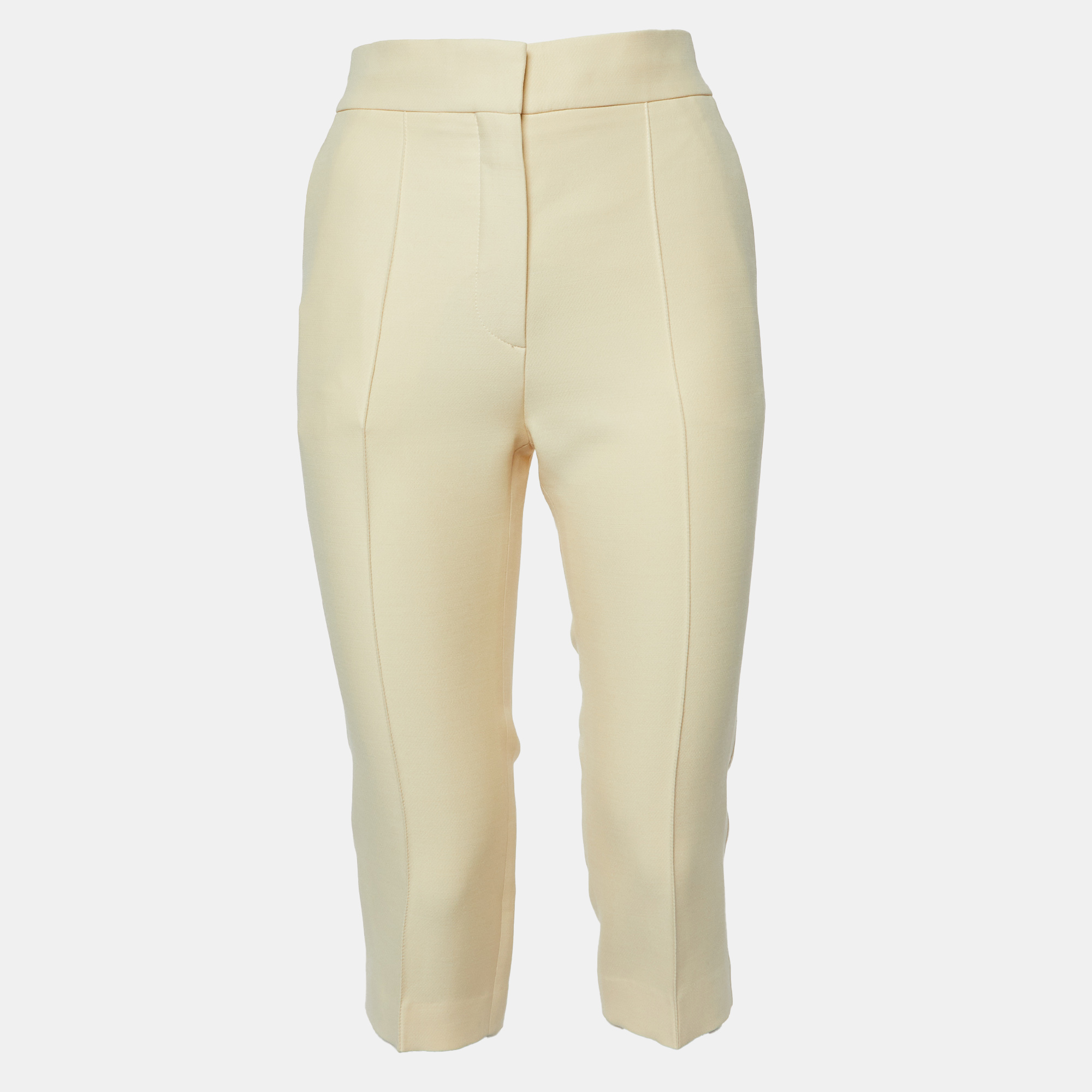 

Dior Cream Wool Blend Montaigne Capri Pants S