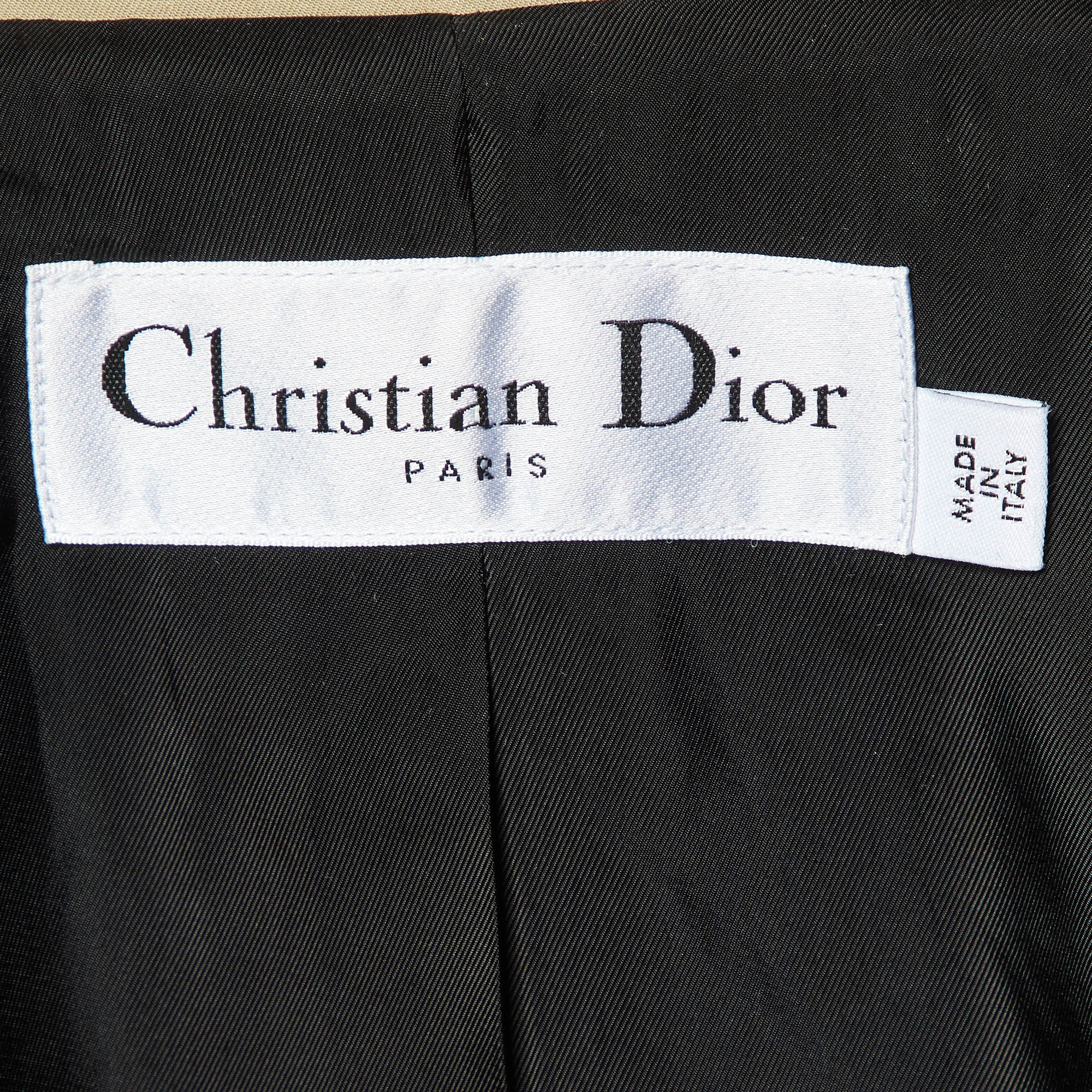 Dior Multicolor Wool and Silk Plaid Single Breasted Jacket XL 