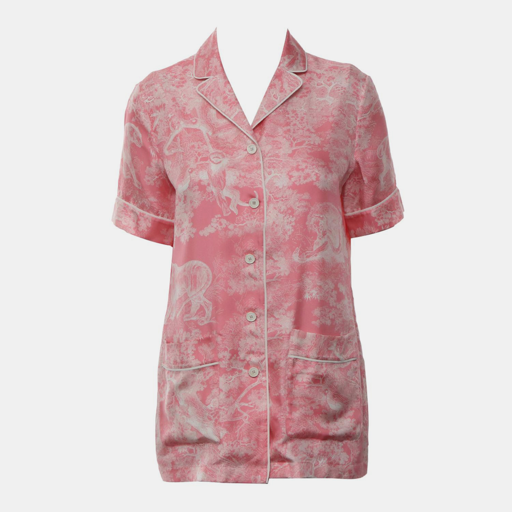 

Christian Dior Printed Silk Shirt, Pink