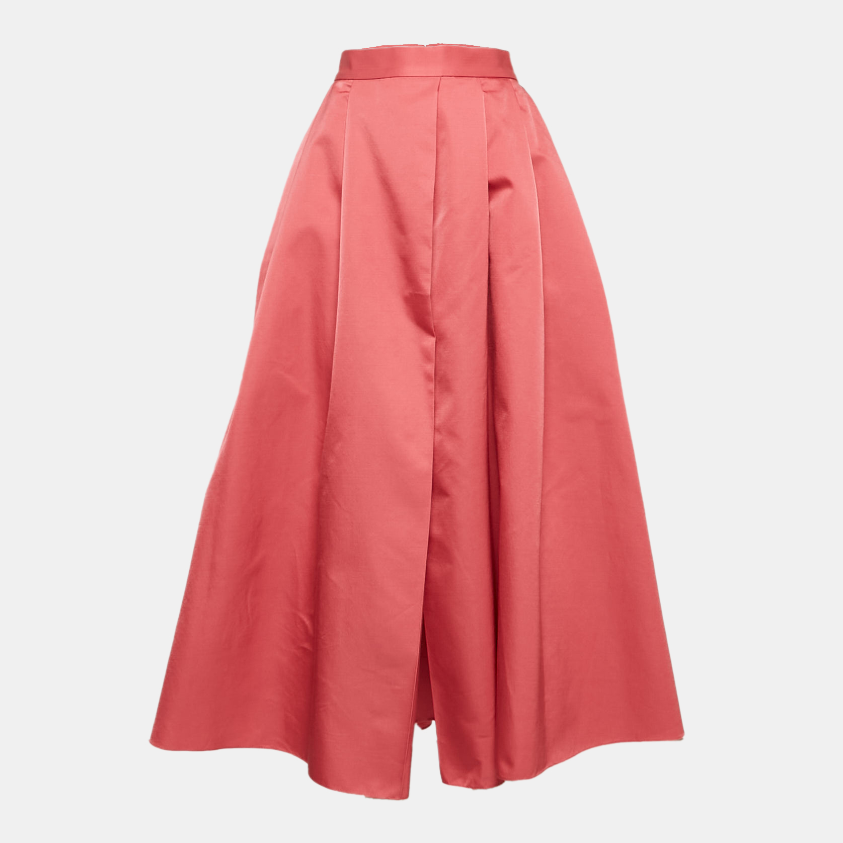 

Christian Dior Pink Wool Blend Pleated Long Skirt L