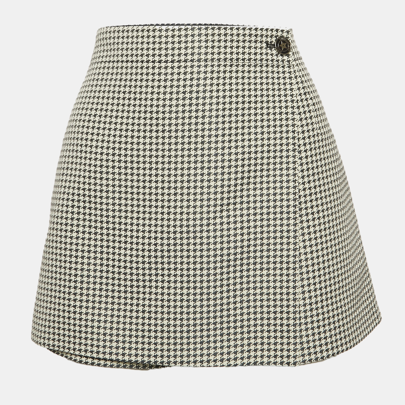 

Christian Dior Blue/White Cotton Blend Micro-Houndstooth skort M