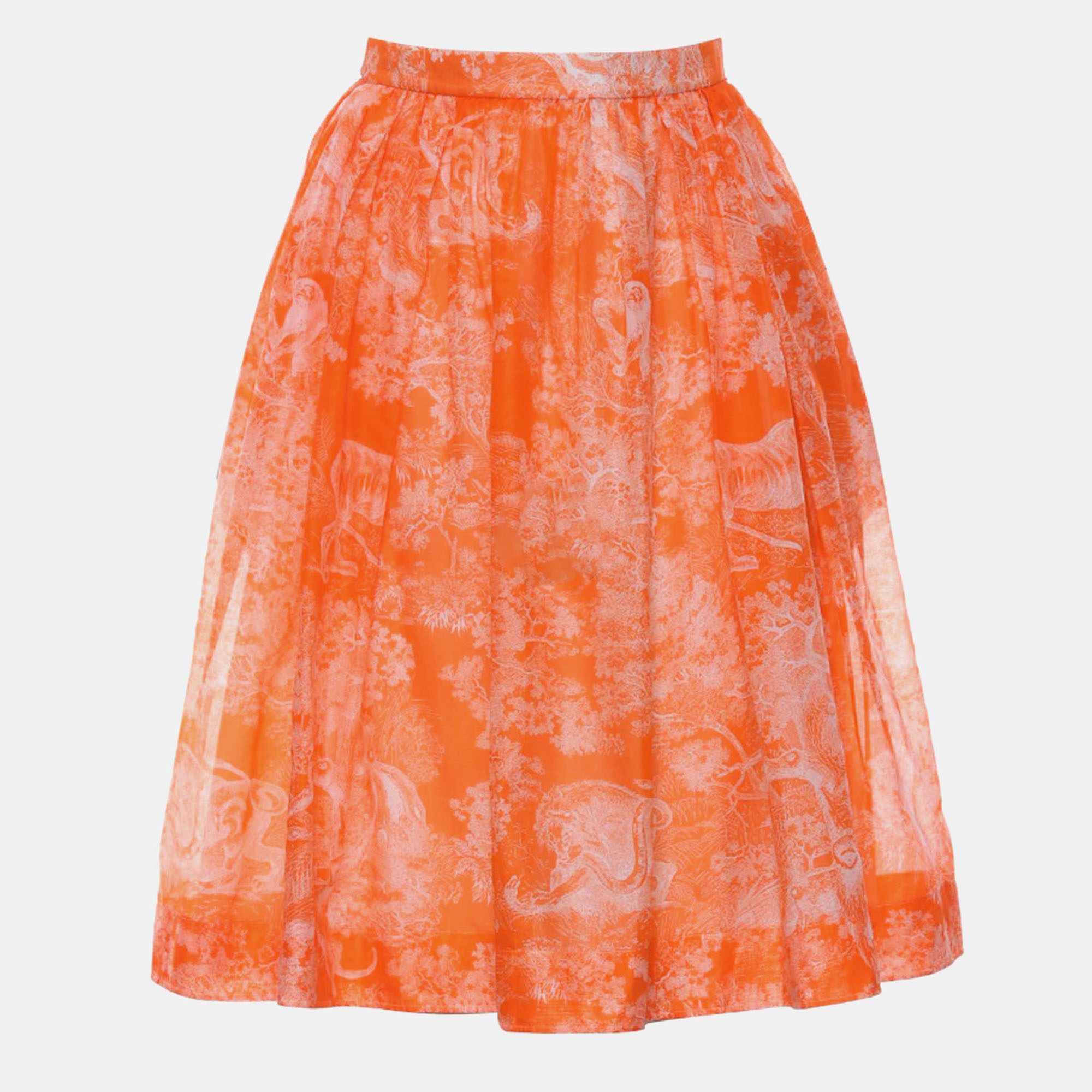 

Christian Dior Knee-Length Printed Skirt, Orange