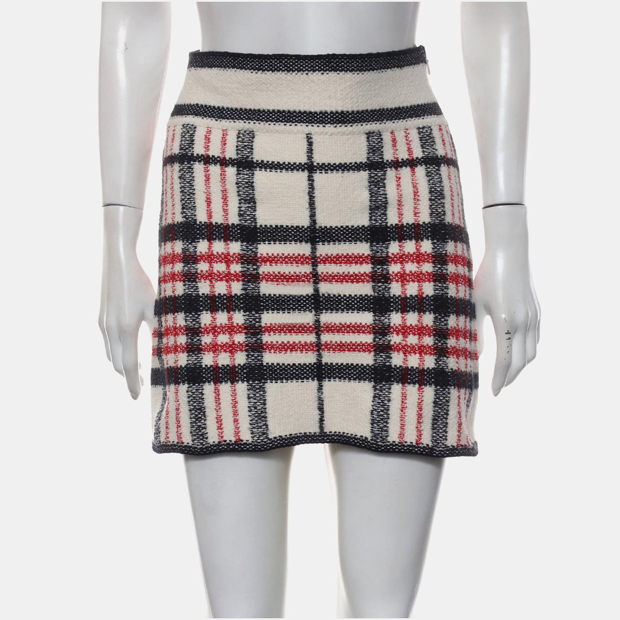 Christian Dior Logo Plaid Mini Skirt 