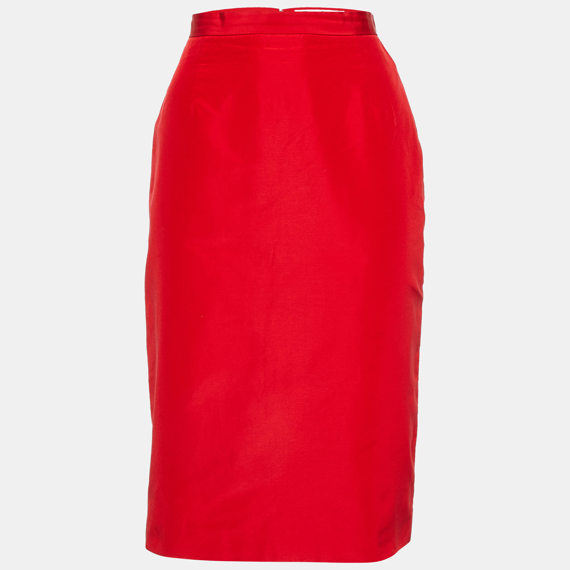 

Dior Red Cotton and Silk Midi Skirt M