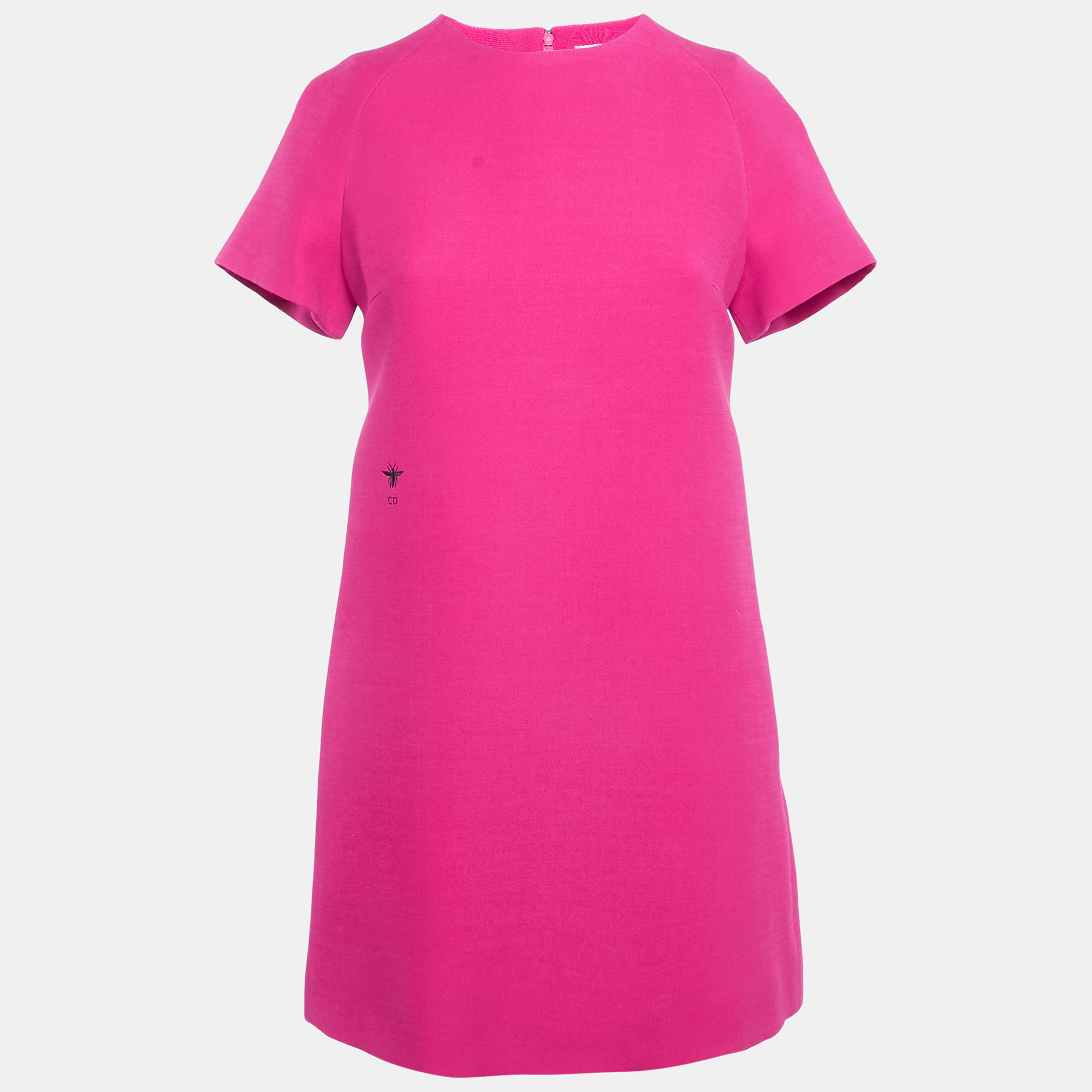 

Dior Fuchsia Pink Wool & Silk Shift Dress S