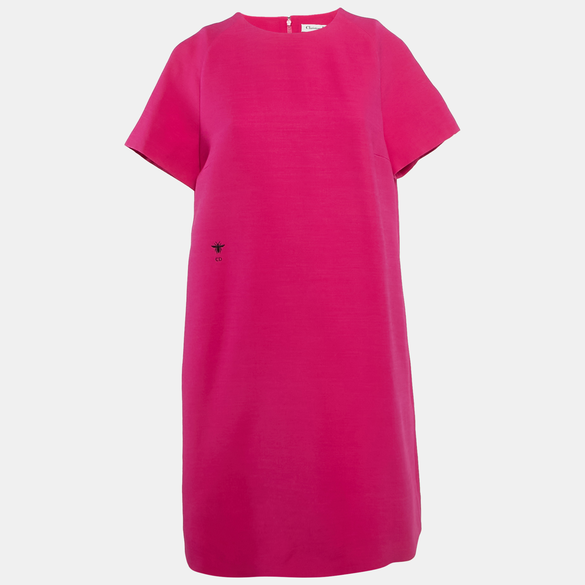 

Christian Dior Pink Wool Blend Shift Dress L