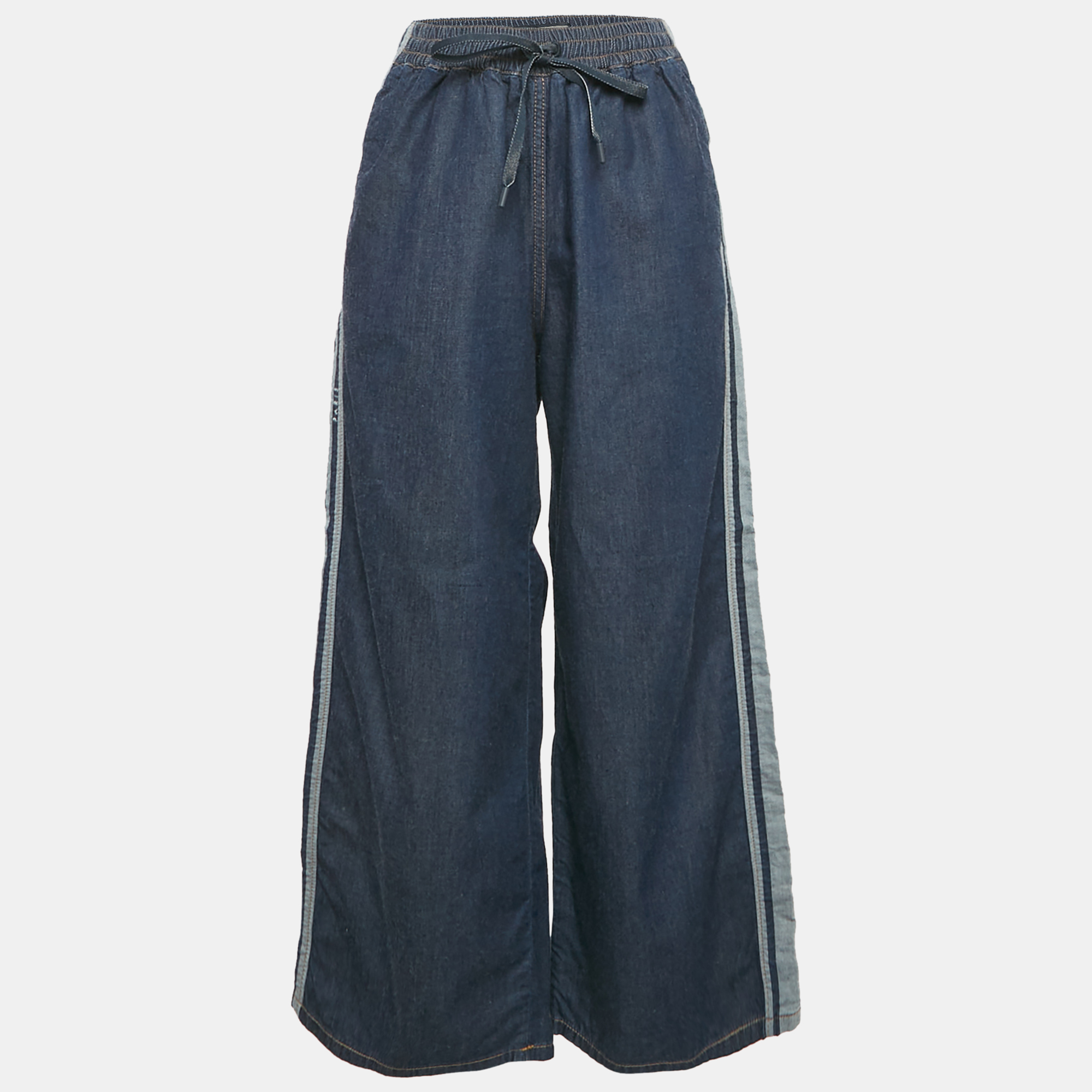 

Christian Dior Blue Denim Wide Leg Pants S