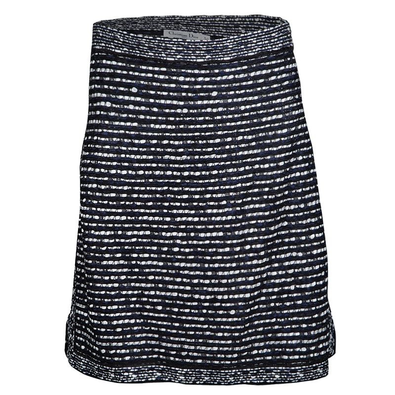 Dior Tricolor Textured Mini Skirt M