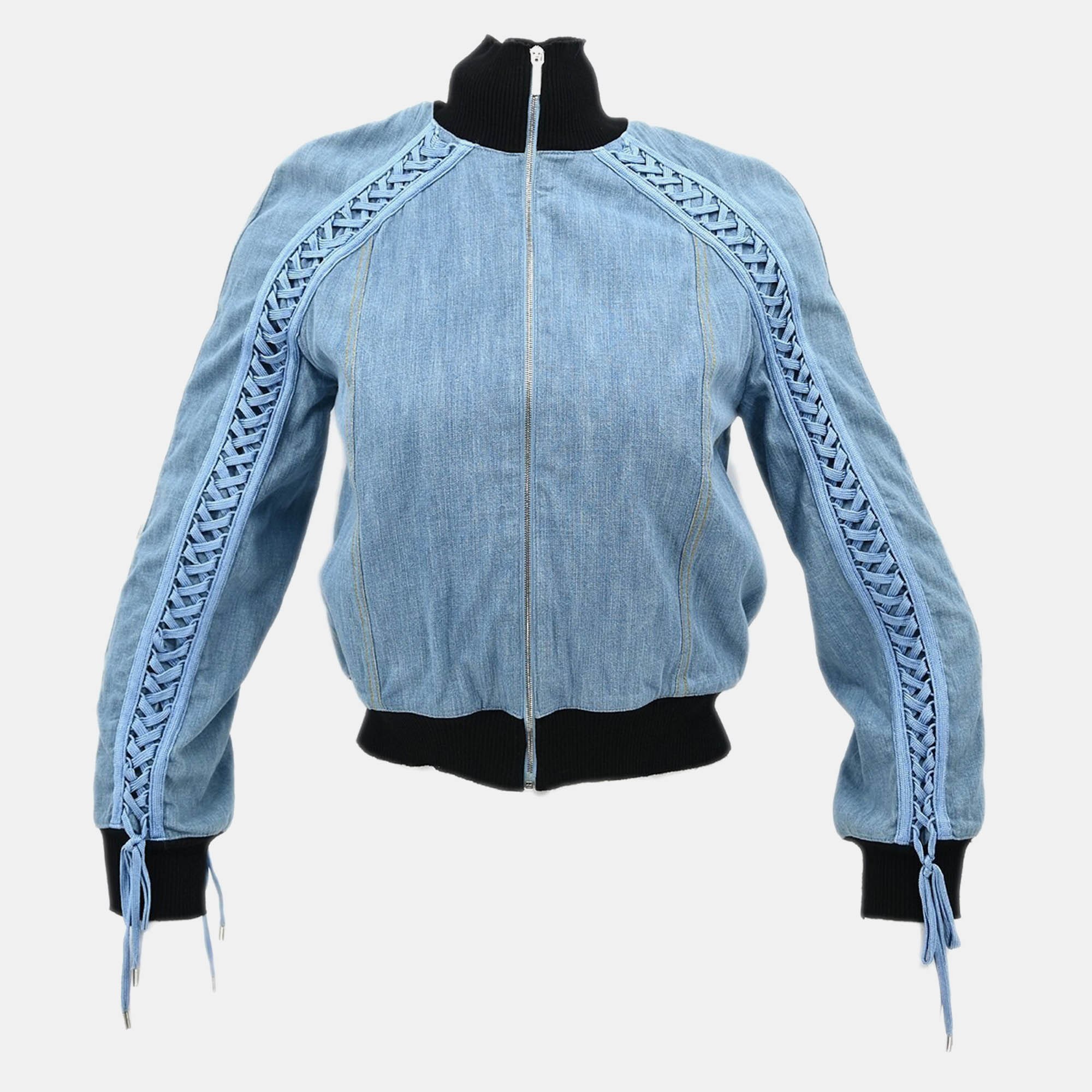 

Christian Dior Zip Up Denim Jacket Light Blue Size