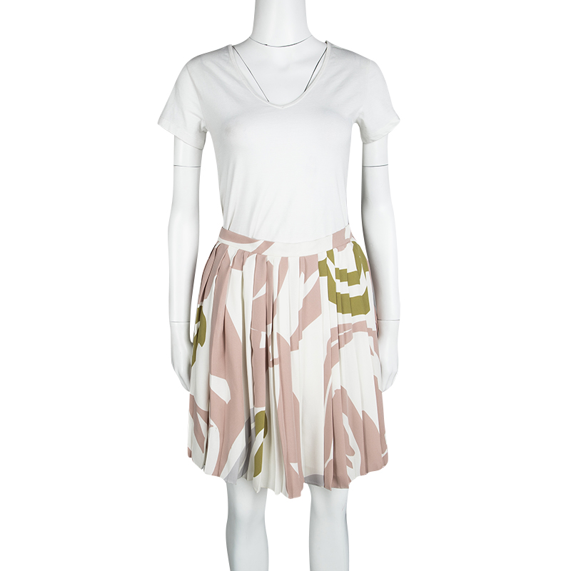 

Dior Multicolor Printed Silk Pleated Skirt