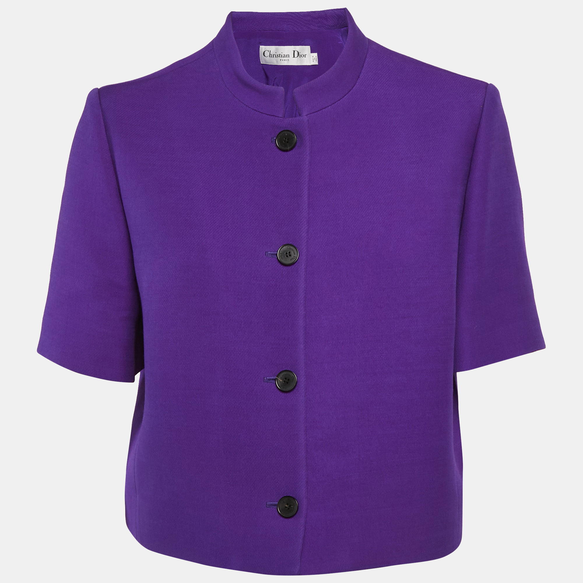 

Christian Dior Purple Wool Short Sleeve Jacket L