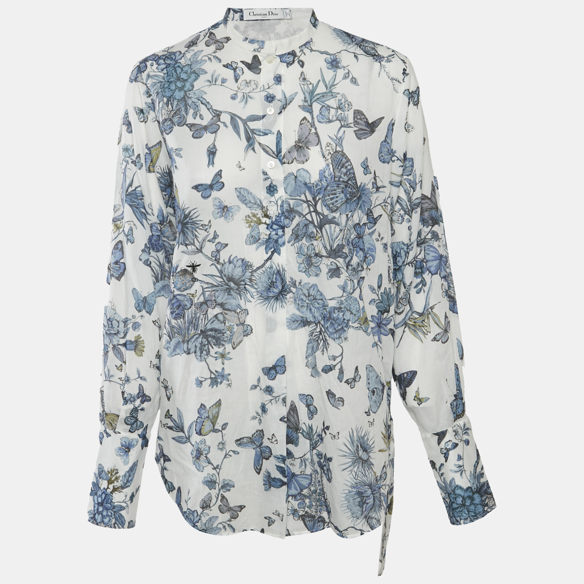 

Dior Blue/White Printed Cotton Long Tunic M