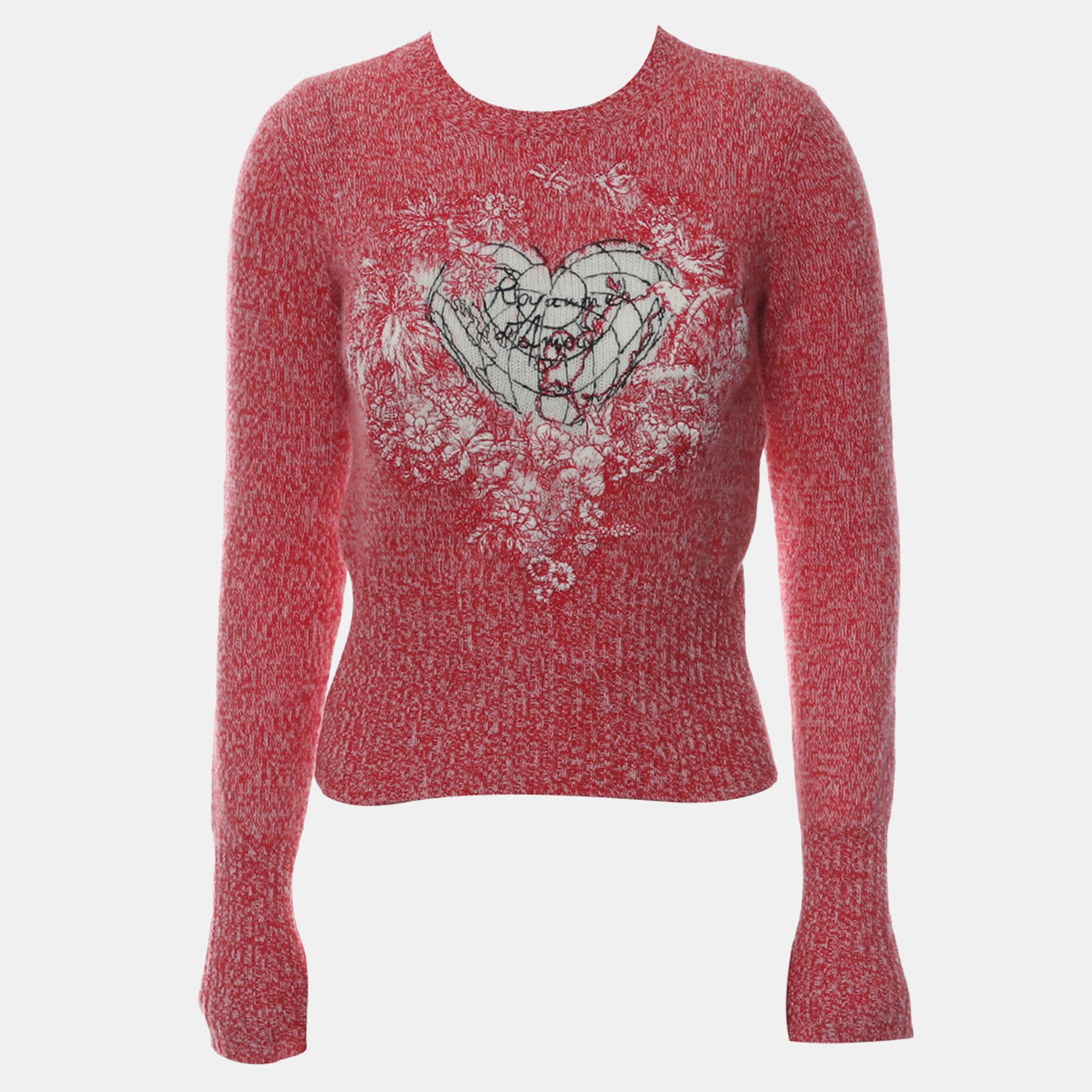 

Dior Knitted Embroidered Sweater, Red