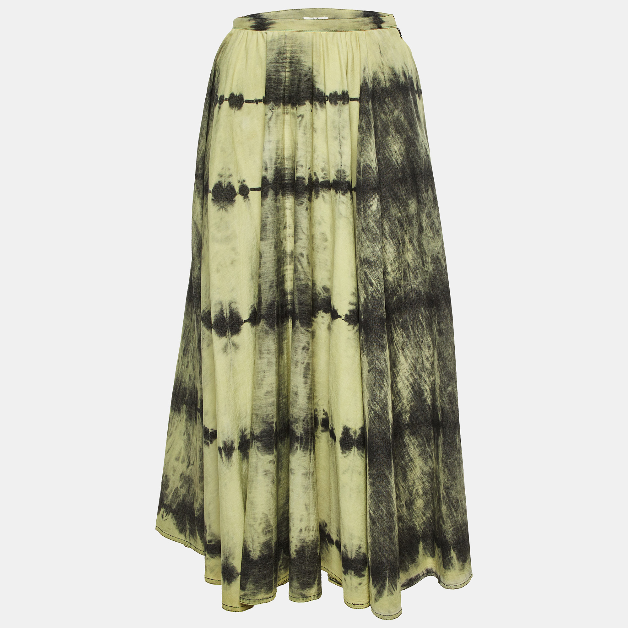 

Dior Yellow Tie-Dye Cotton Long Skirt S