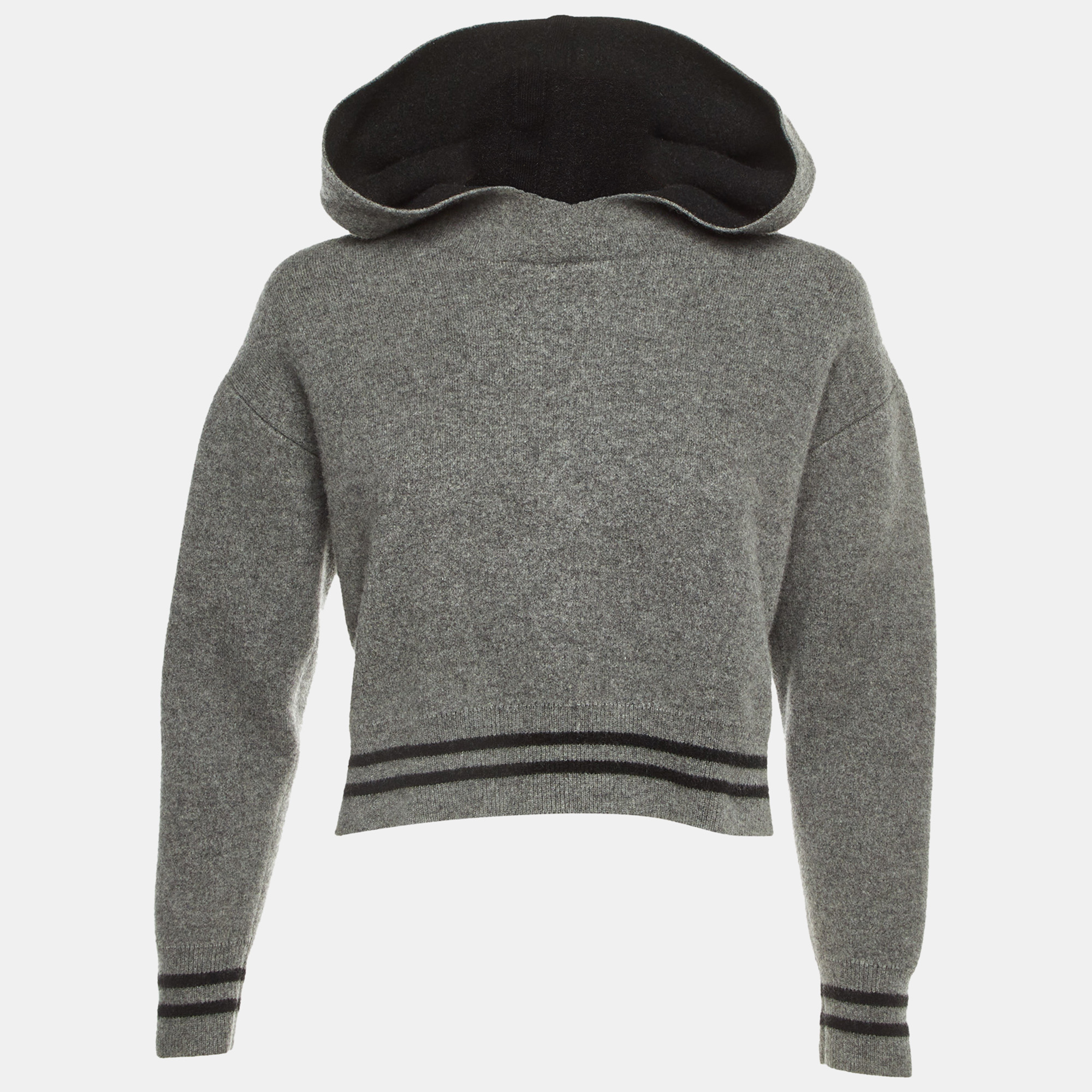 

Dior Grey J'Adior 8 Cashmere Hooded Jumper M