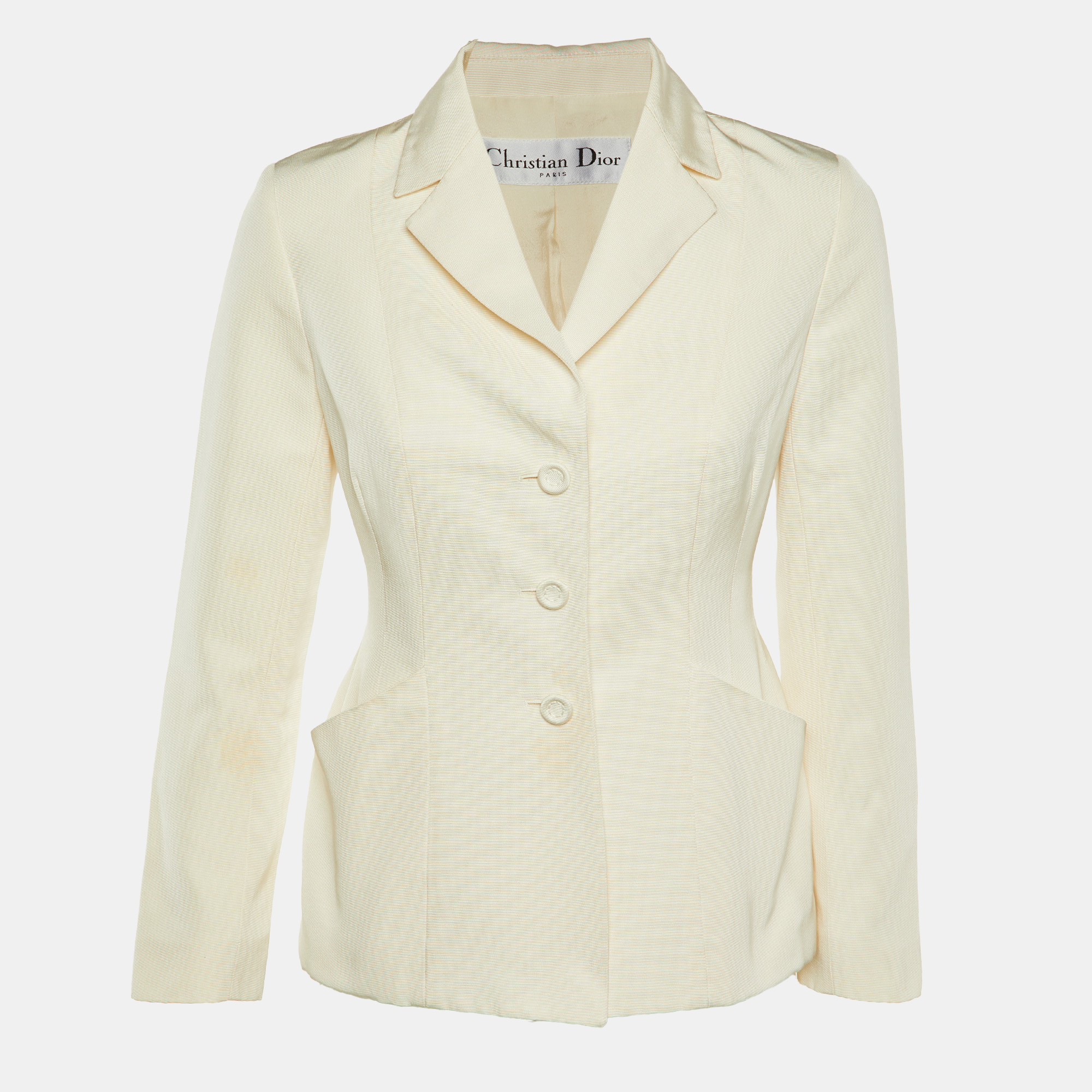 

Dior Cream Cotton & Silk Tailored Blazer S