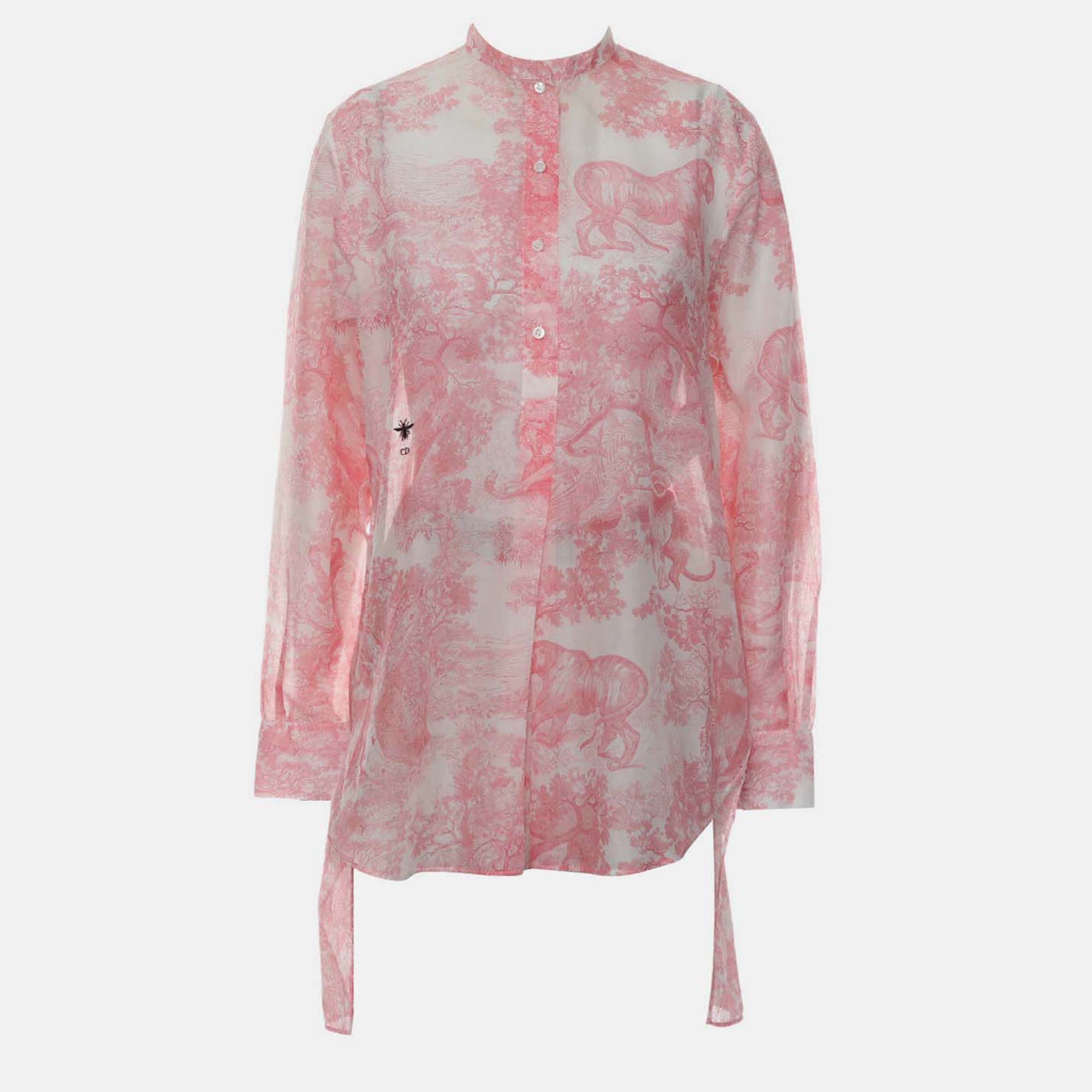 Pre-owned Dior Toile De Jouy Shirt Size M In Pink