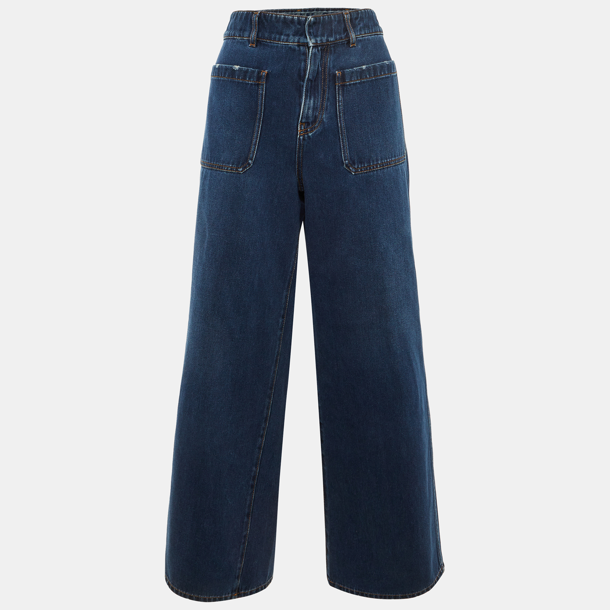 

Dior Blue Denim Wide Leg Jeans M/Waist 31"