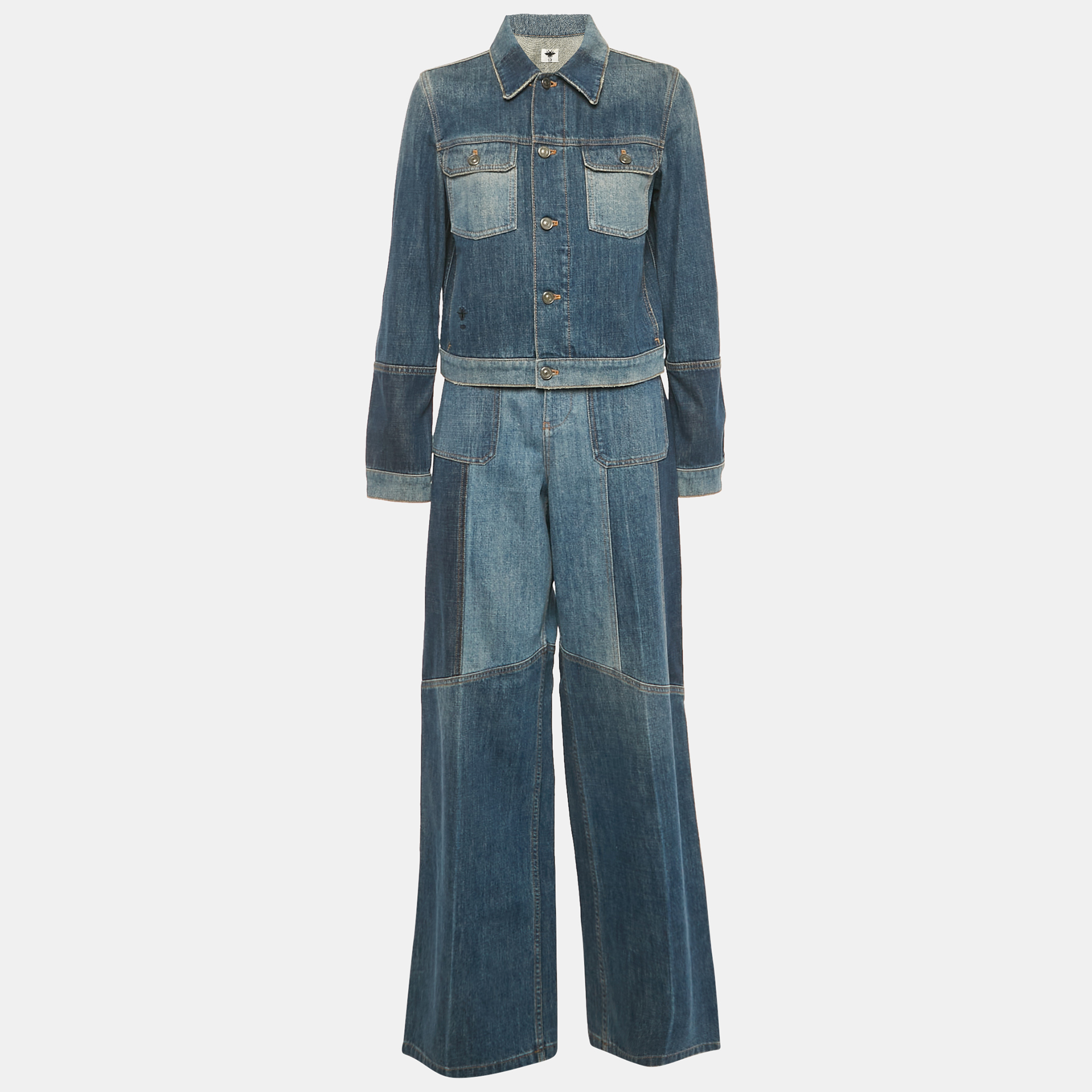 Pre-owned Dior Blue Denim Jacket And Pants Set M