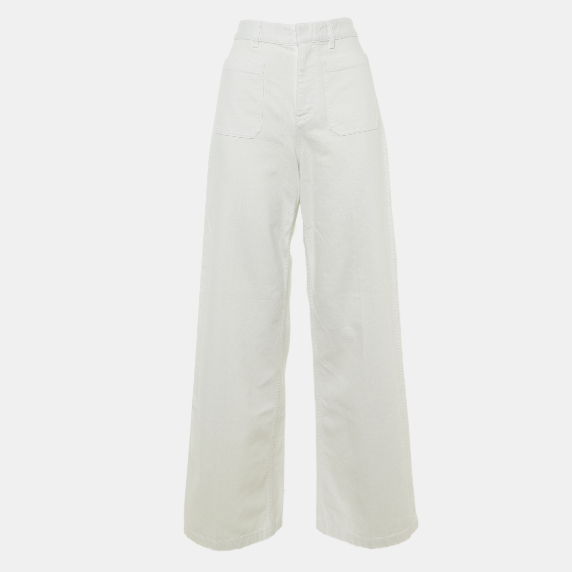 

Dior White Denim Flared Jeans S/Waist 28"