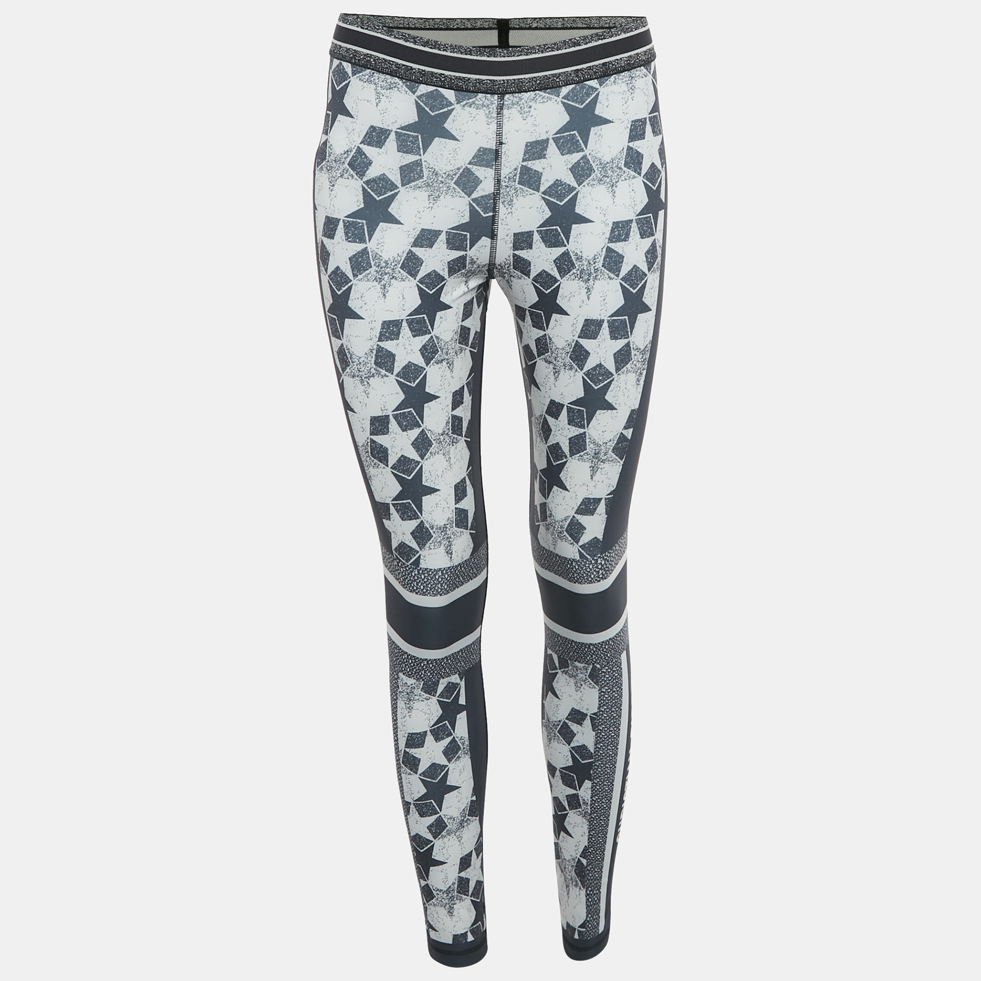 

Christian Dior Blue Star Print Jersey Leggings XS