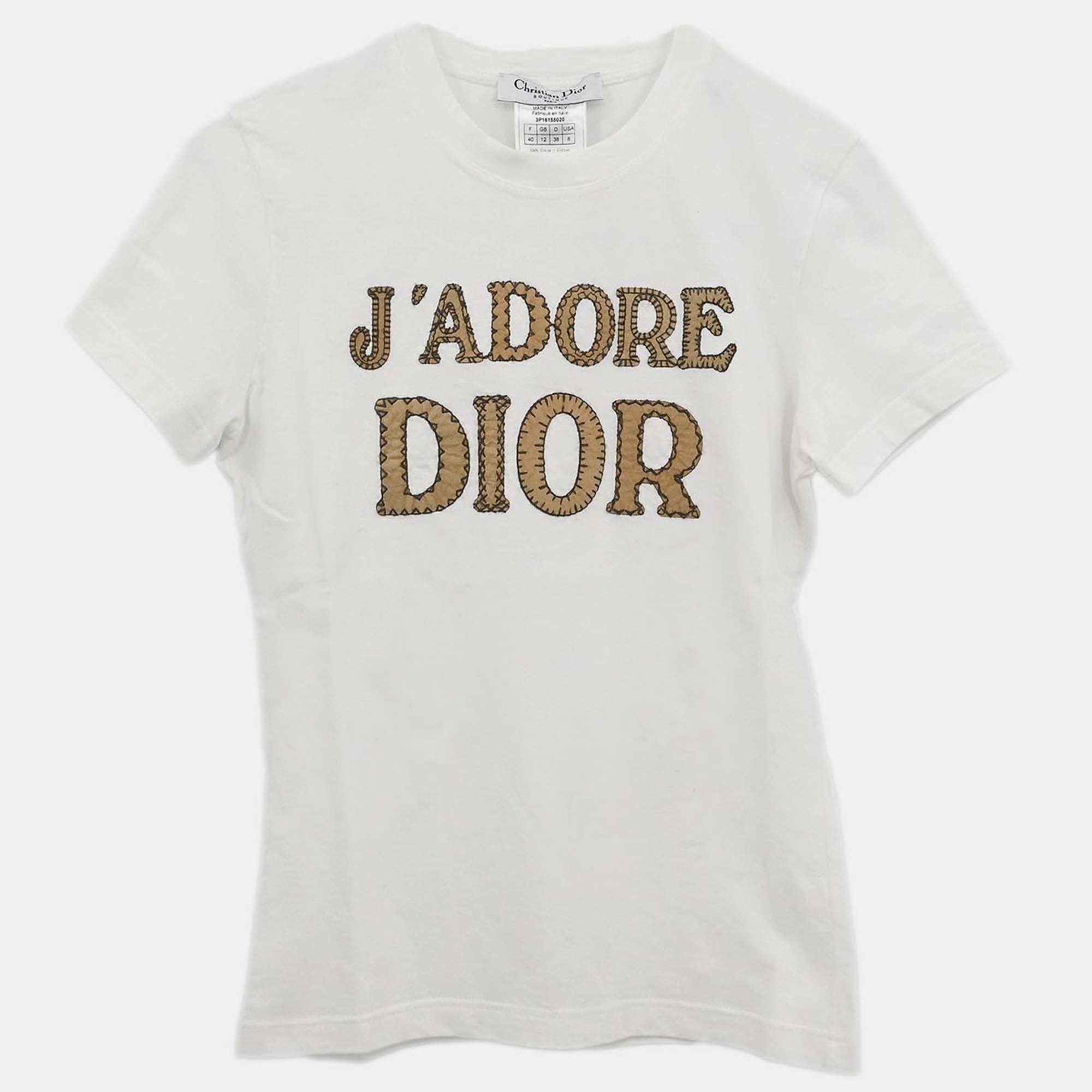 

Christian Dior White Cotton T-shirt M