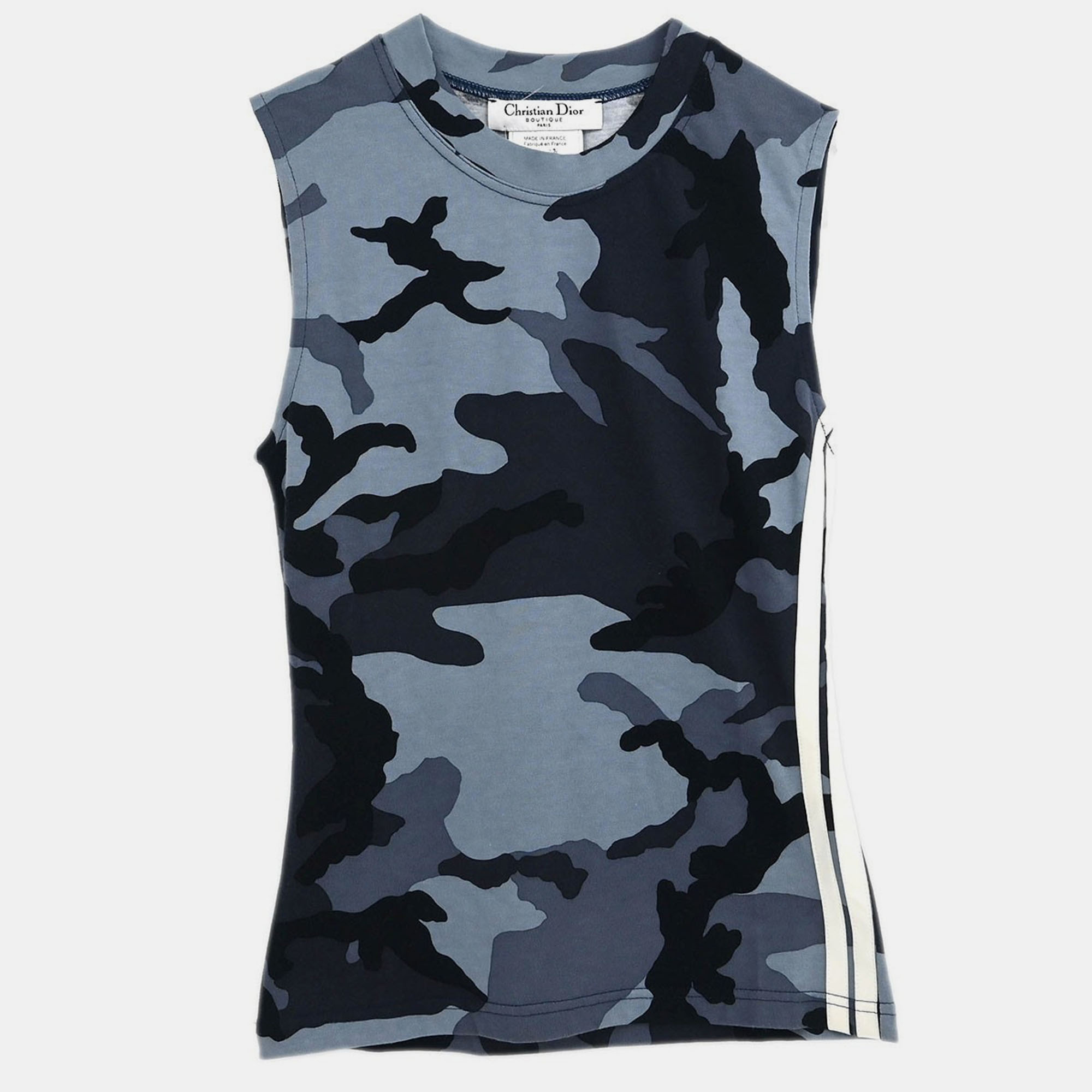 

Christian Dior Sleeveless Tank Top Camouflage Gray #36, Grey