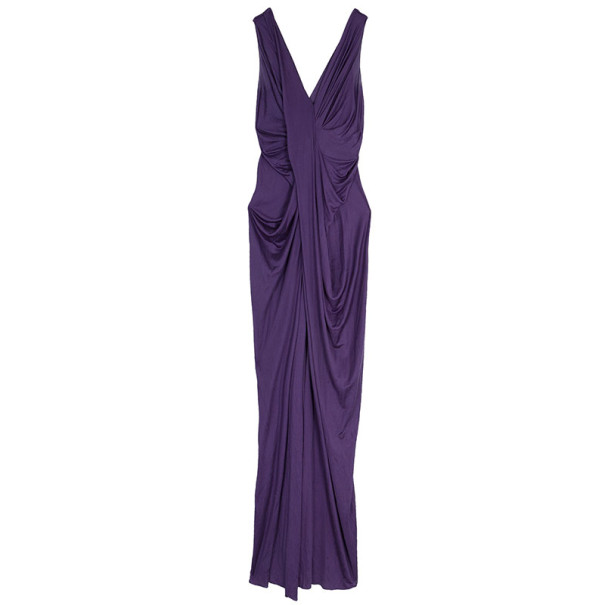 Dior Purple Draped Dress M