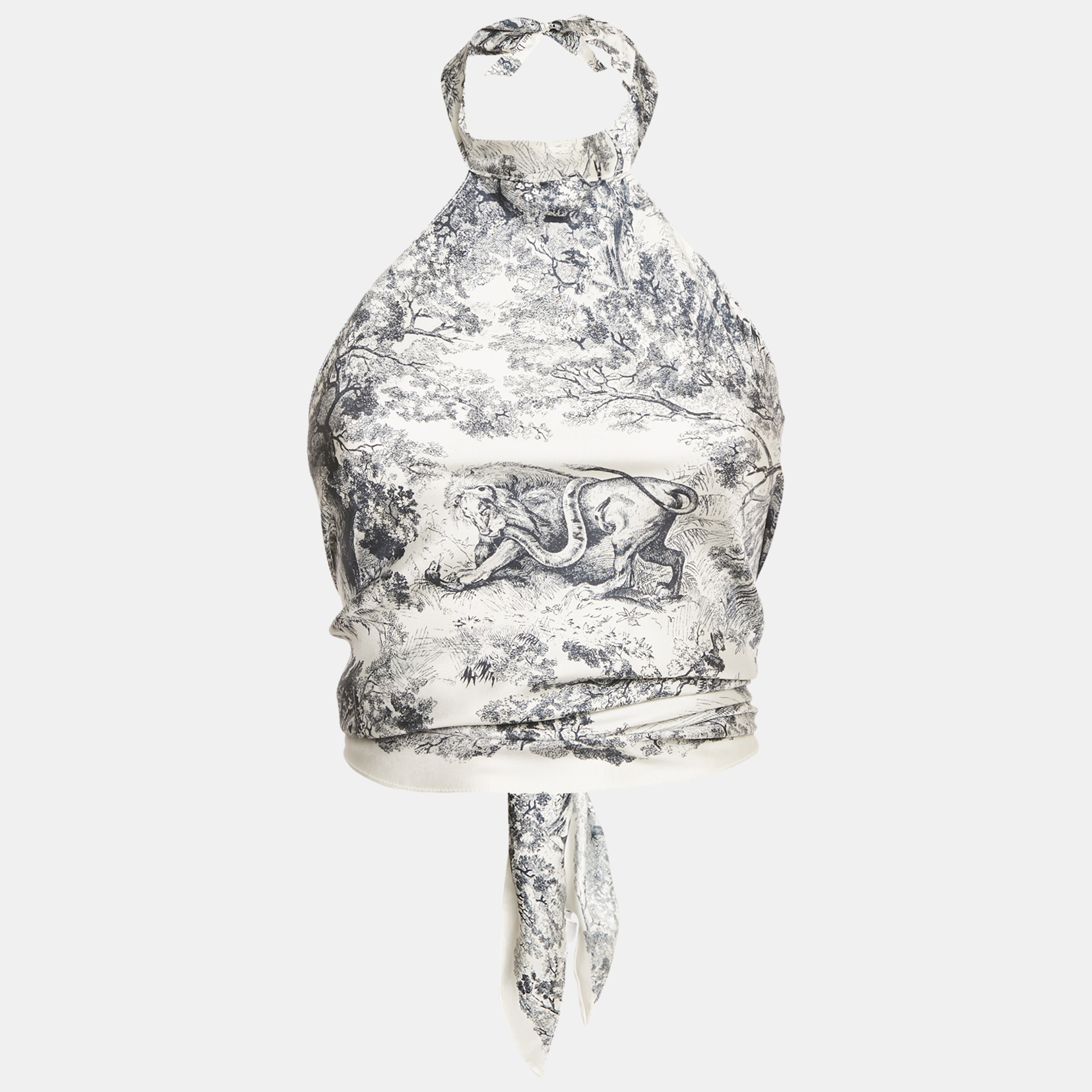 

Dior Blue Dioriviera Toile de Jouy Sauvage Silk Top