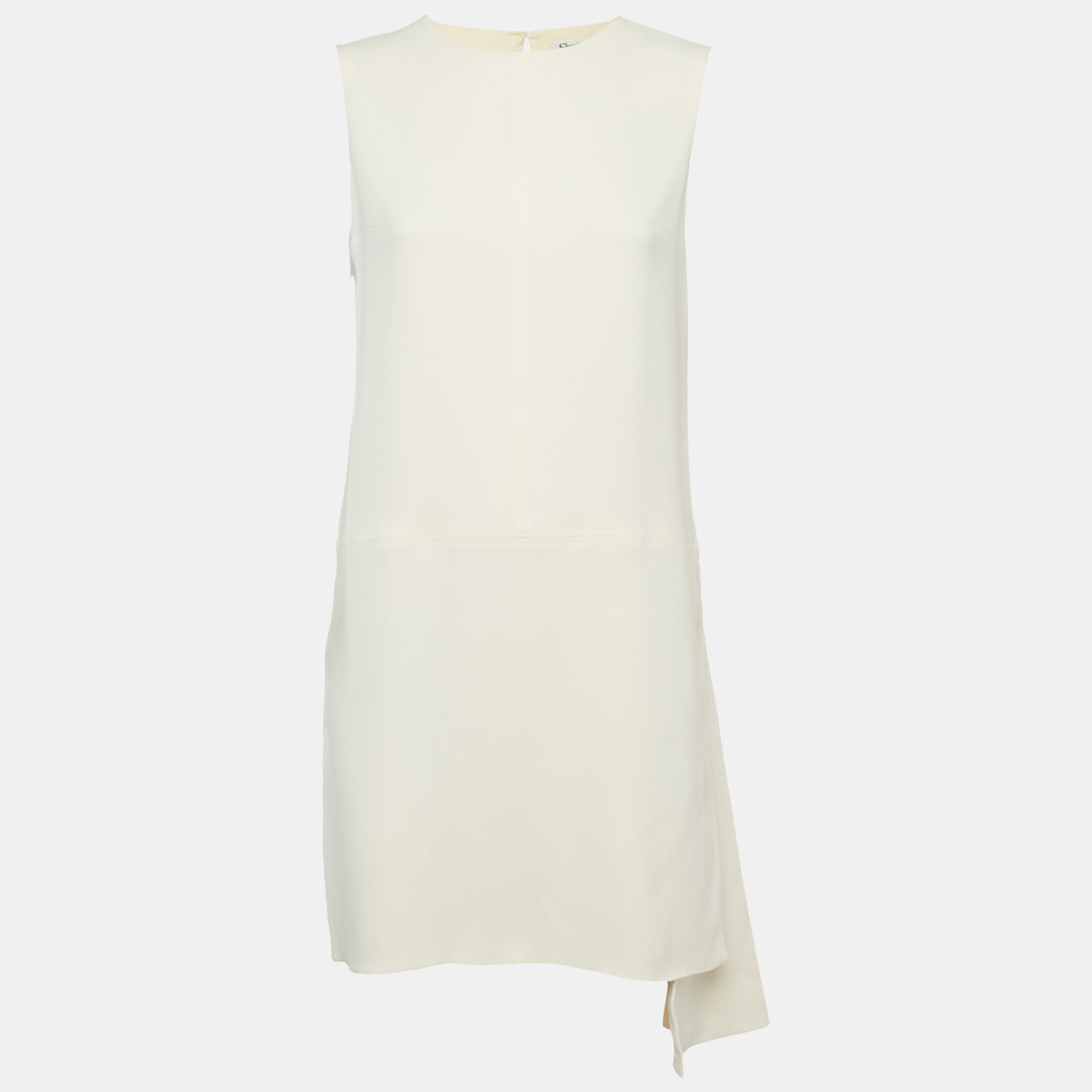 

Christian Dior Beige Silk Asymmetric Shift Dress M
