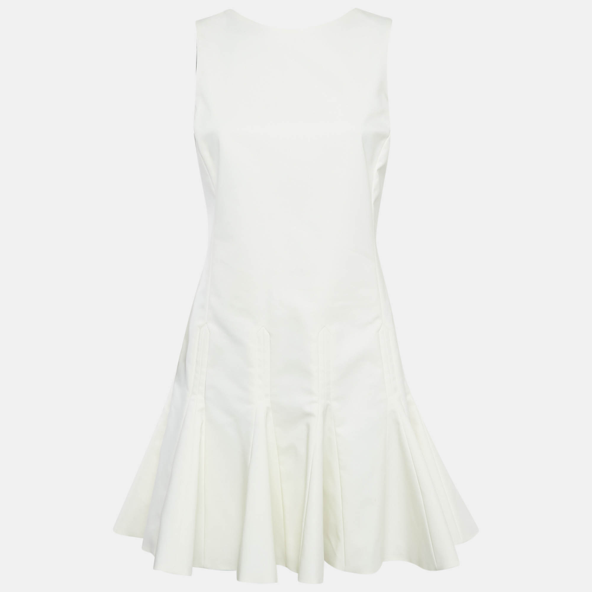 

Christian Dior White Cotton Flared Mini Dress M