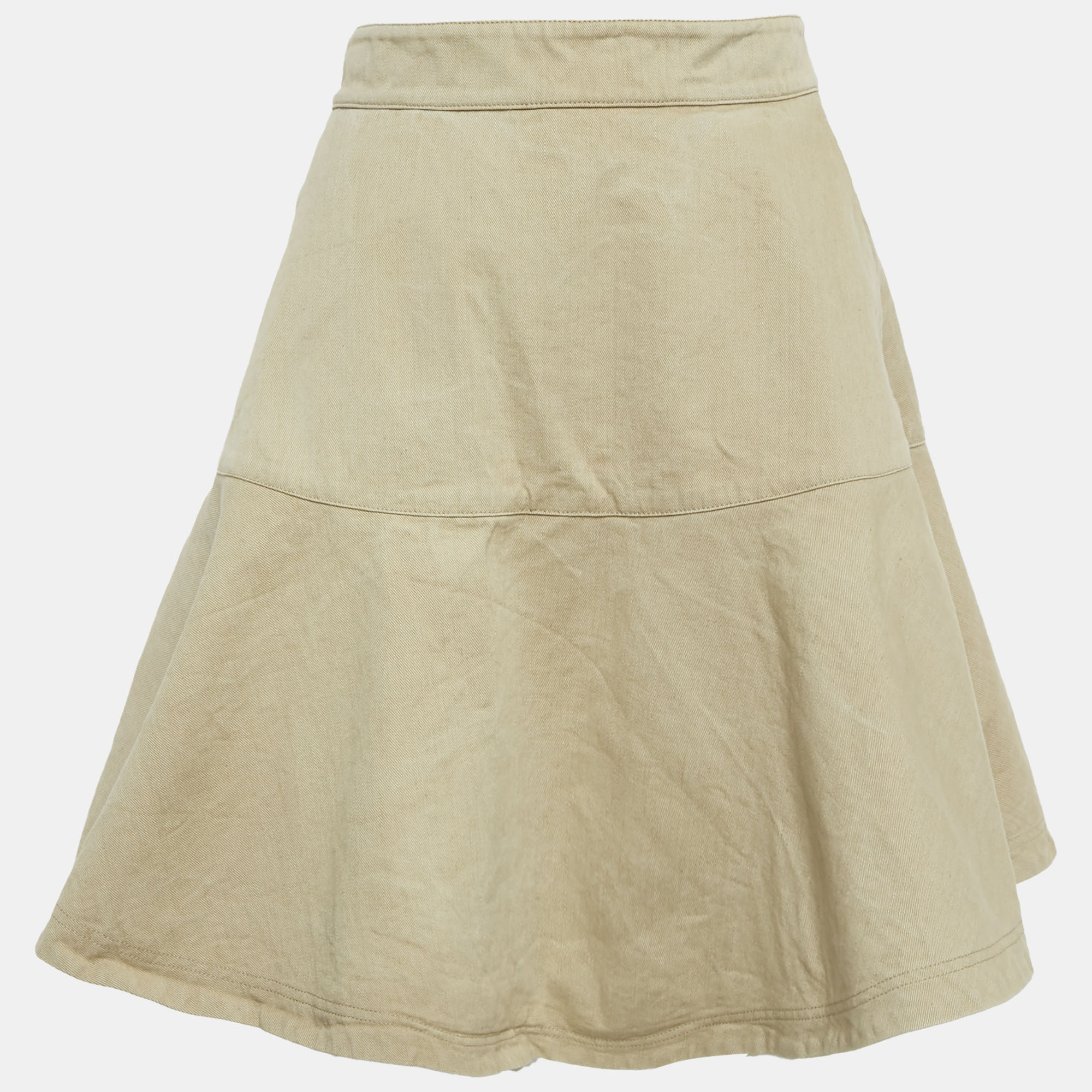 

Christian Dior Beige Cotton Canvas Flared Mini Skirt M