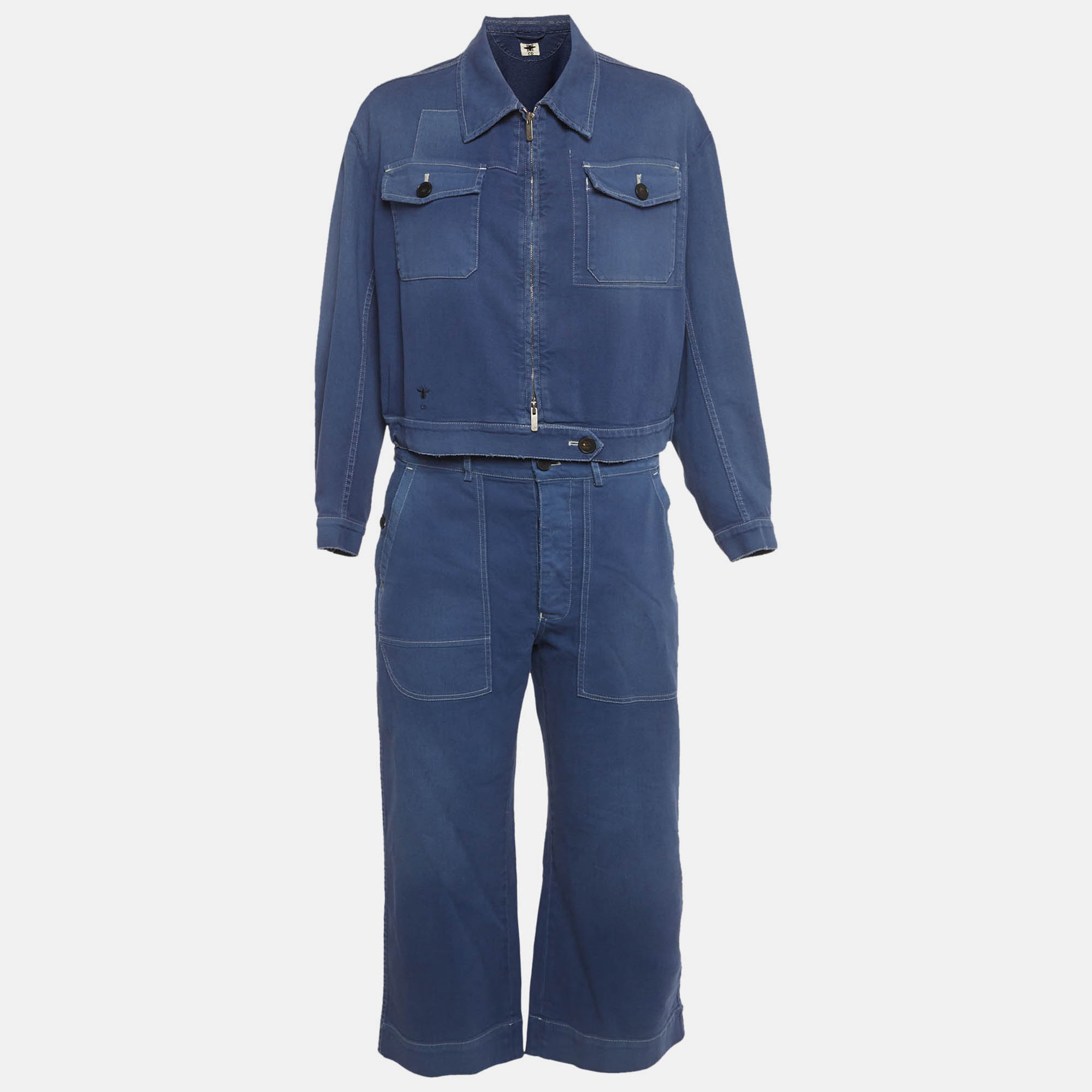 

Christian Dior Blue Denim Jacket & Pants Set M