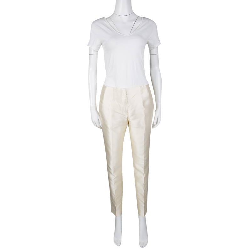 Dior Cream Silk Pants