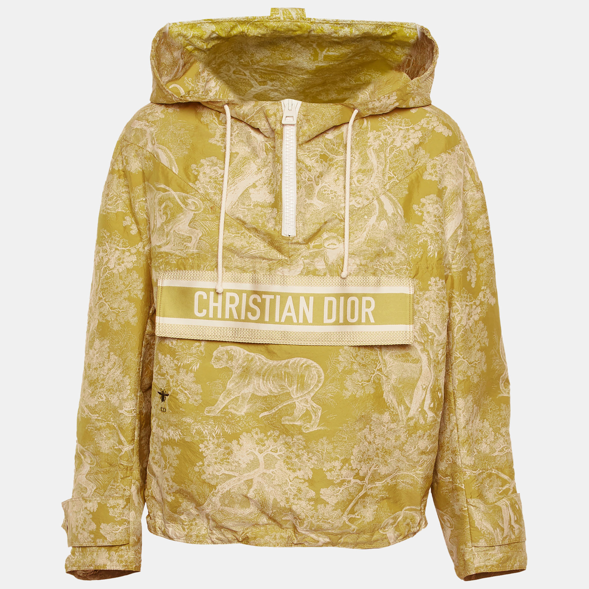 

Christian Dior Green Toile de Jouy Tropicalia Jacquard Anorak Jacket S