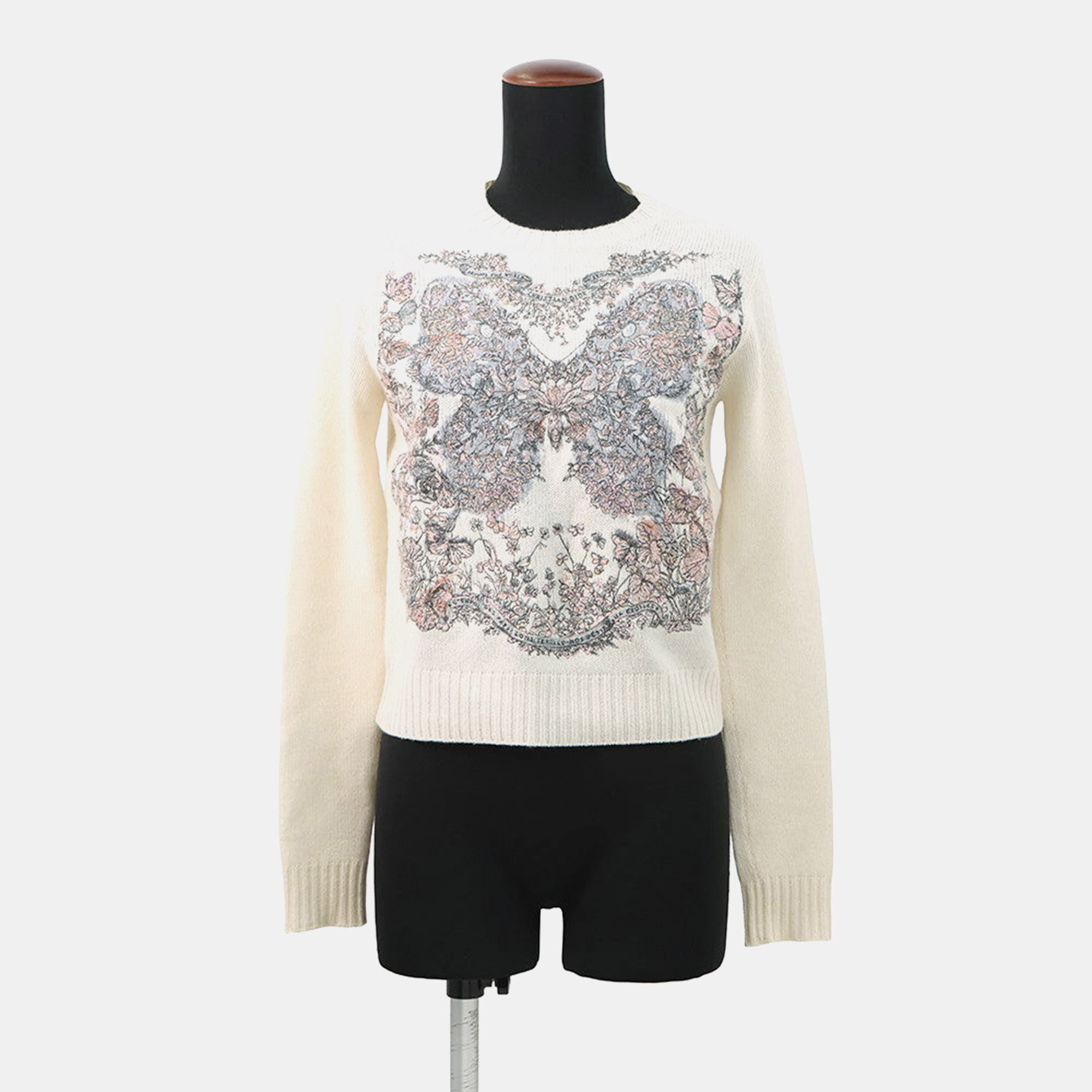 

Dior Butterfly Around The World Knit Size  Ivory/Multicolor, Beige