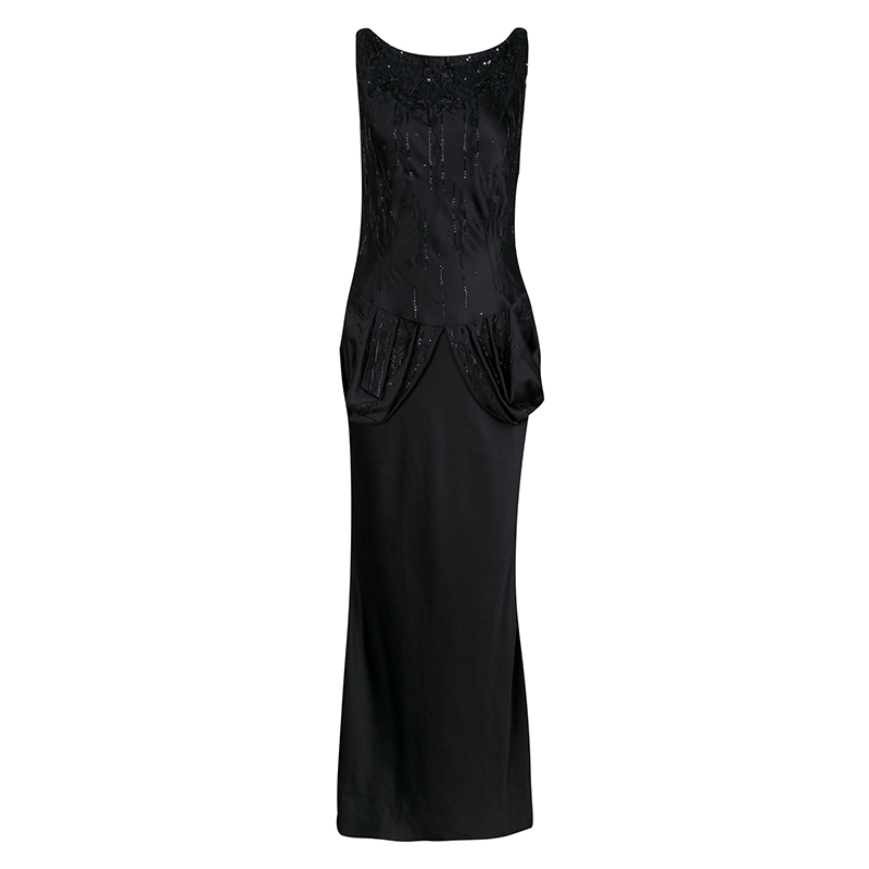 black embellished gown