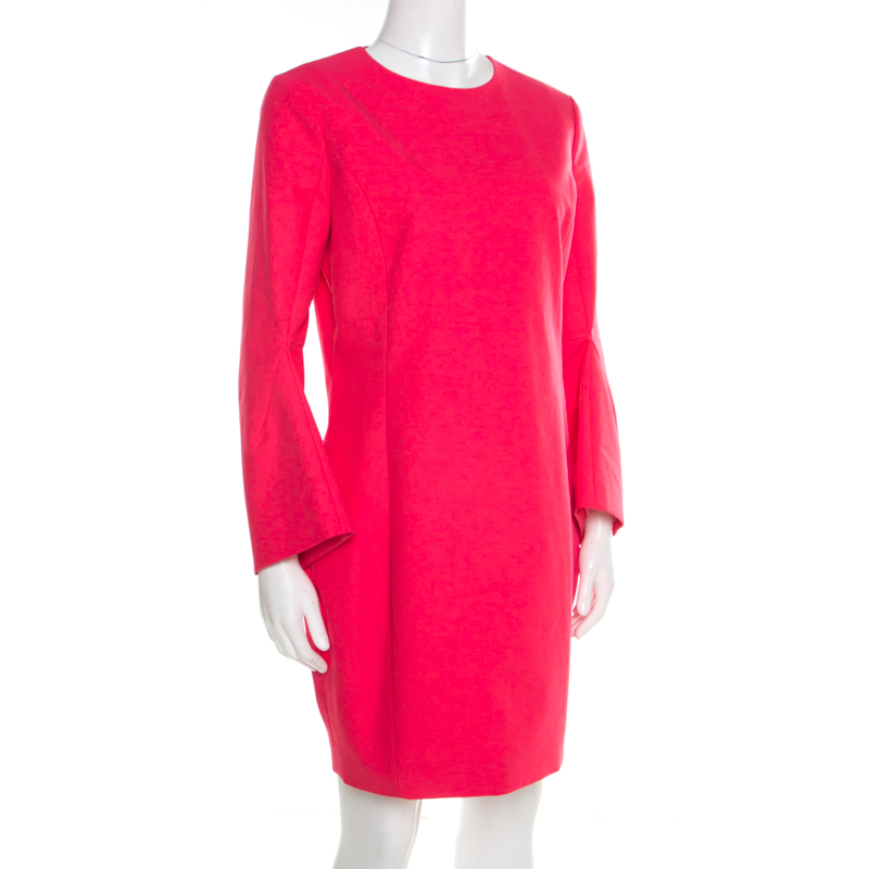 

Dior Hot Pink Cotton Long Flared Sleeve Dress
