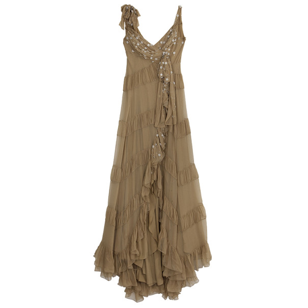 Dior Tiered Embellished Gown M