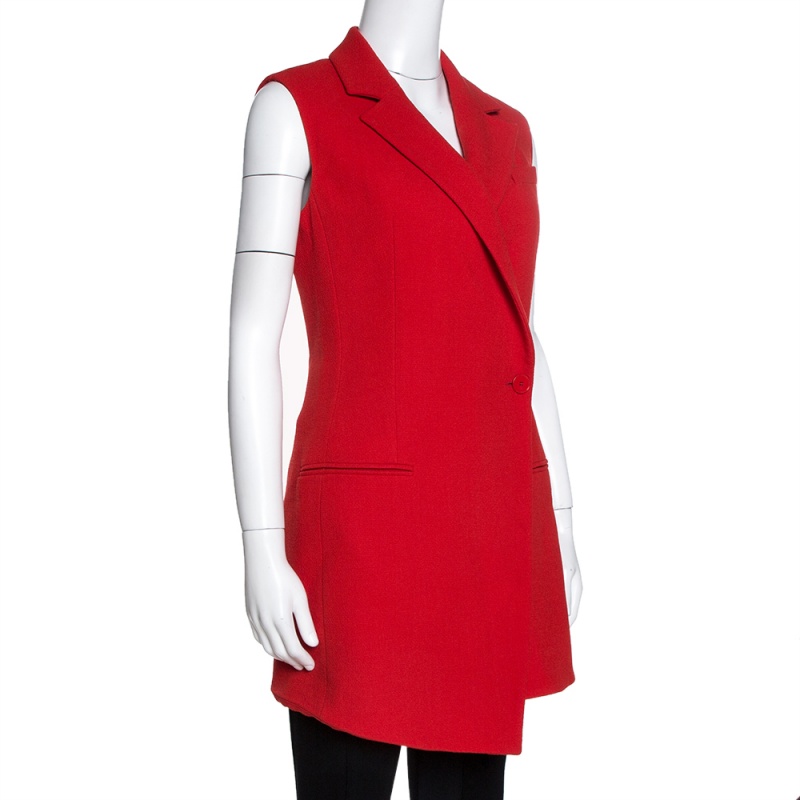 

Dior Red Wool Mini Coat Dress