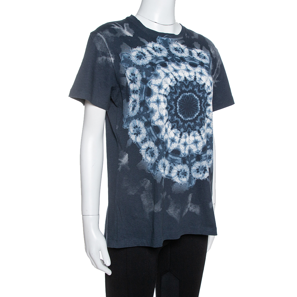 

Dior Midnight Blue Printed Cotton & Linen Kalei Diorscopic T-Shirt