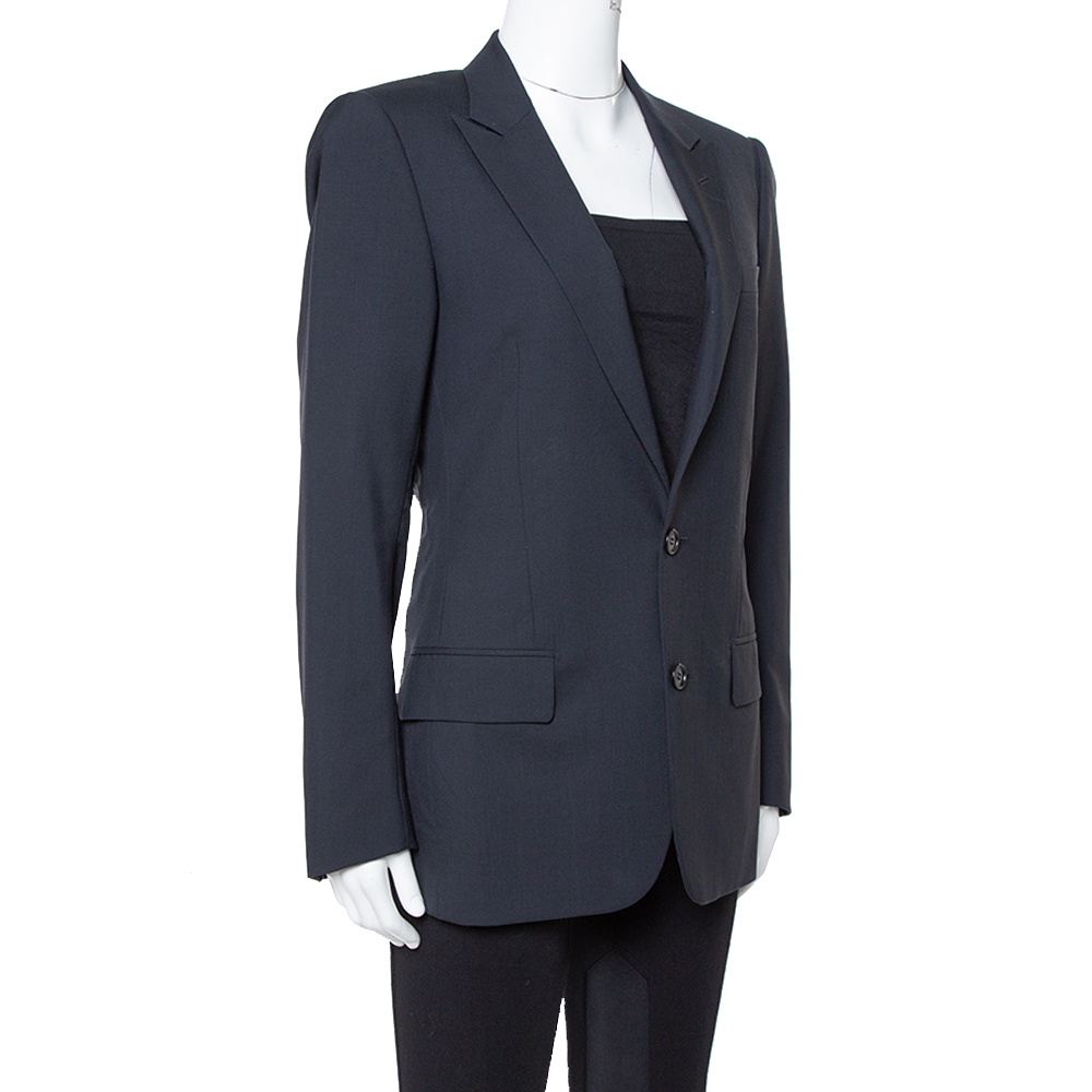 

Dior Navy Blue Wool Tailored Blazer