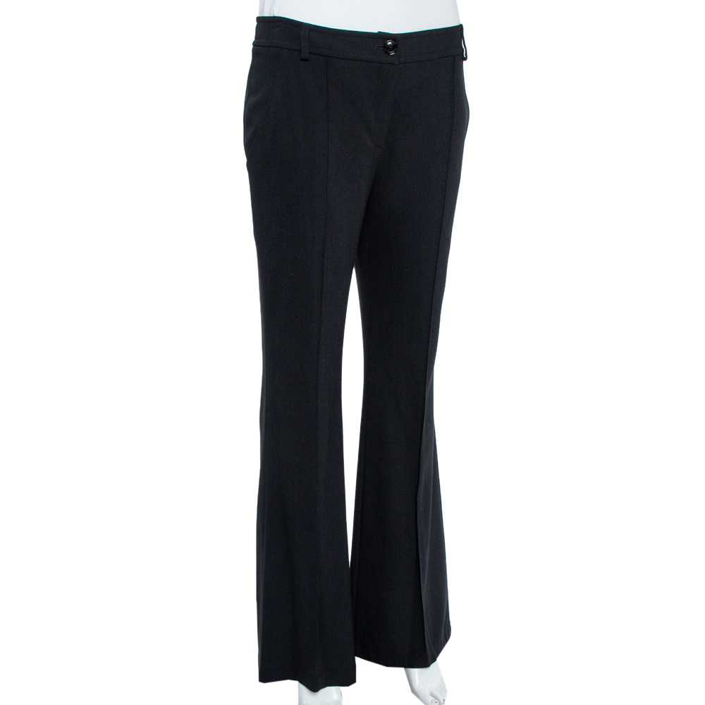 

Christian Dior Boutique Black Crepe Flared Trousers