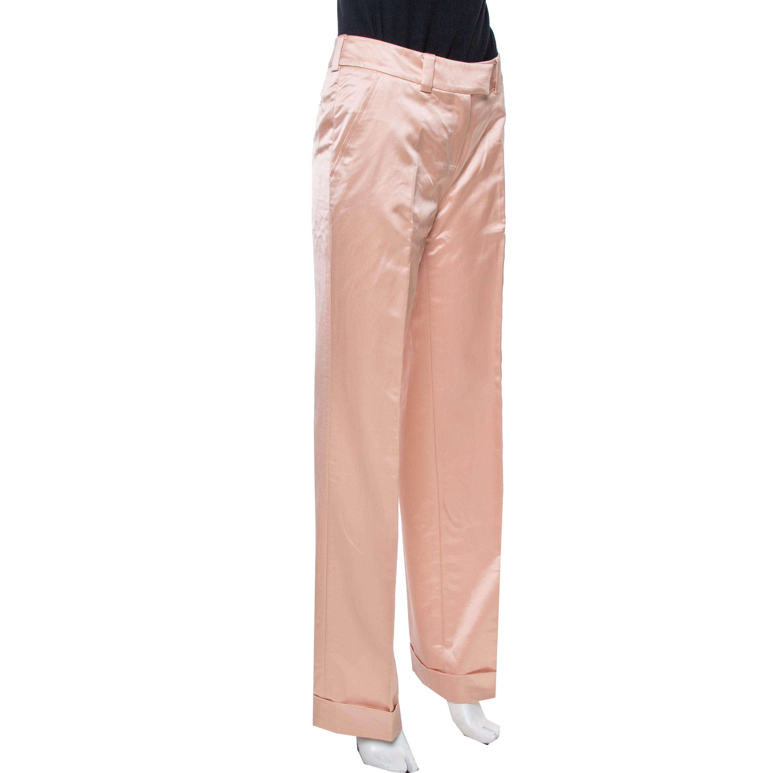 

Dior Boutique Peach Satin Flared Trousers, Pink