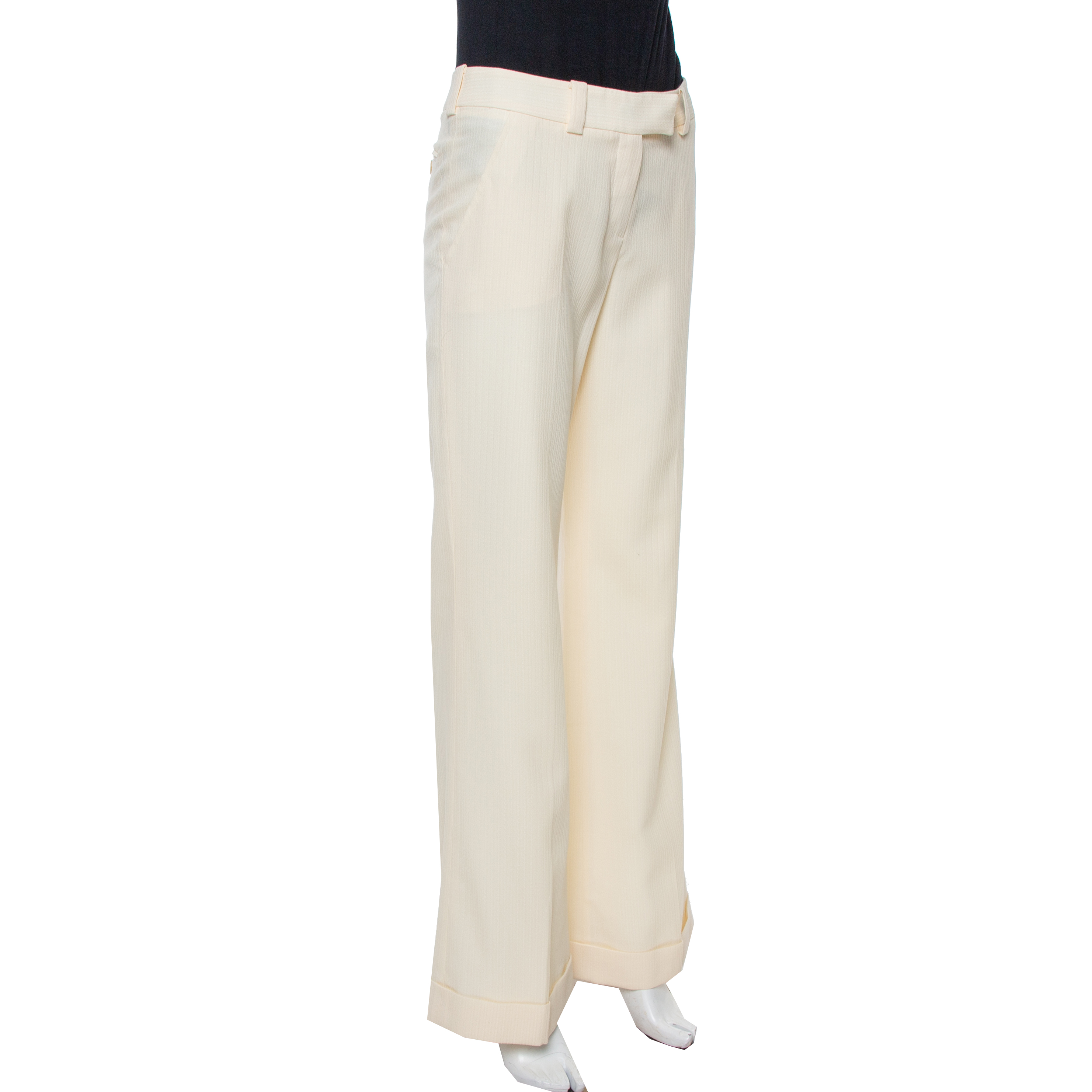 

Dior Boutique Cream Wool Flared Trousers