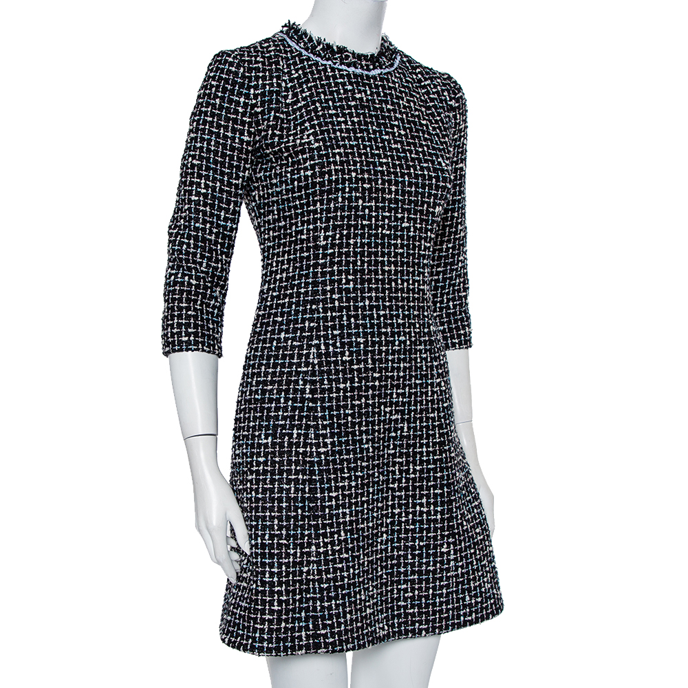 

Christian Dior Black Tweed A-Line Mini Dress