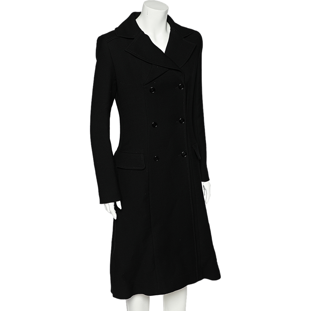 

Christian Dior Black Wool Double Breasted Coat