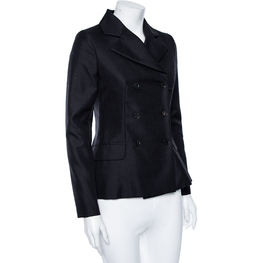 

Christian Dior Black Wool & Mohair Double Breasted Blazer